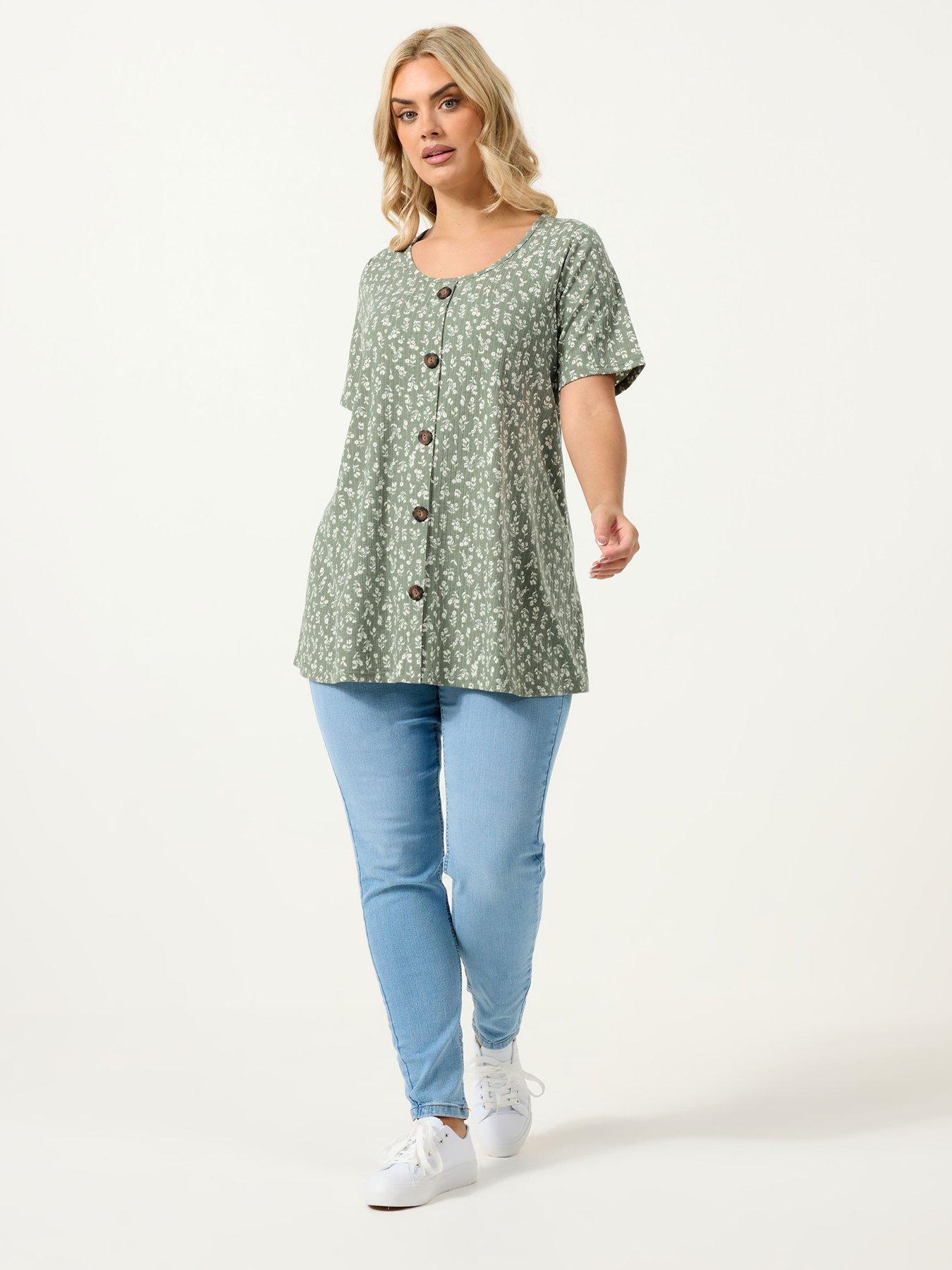  image of yours-curve-rib-swing-button-front-t-shirt