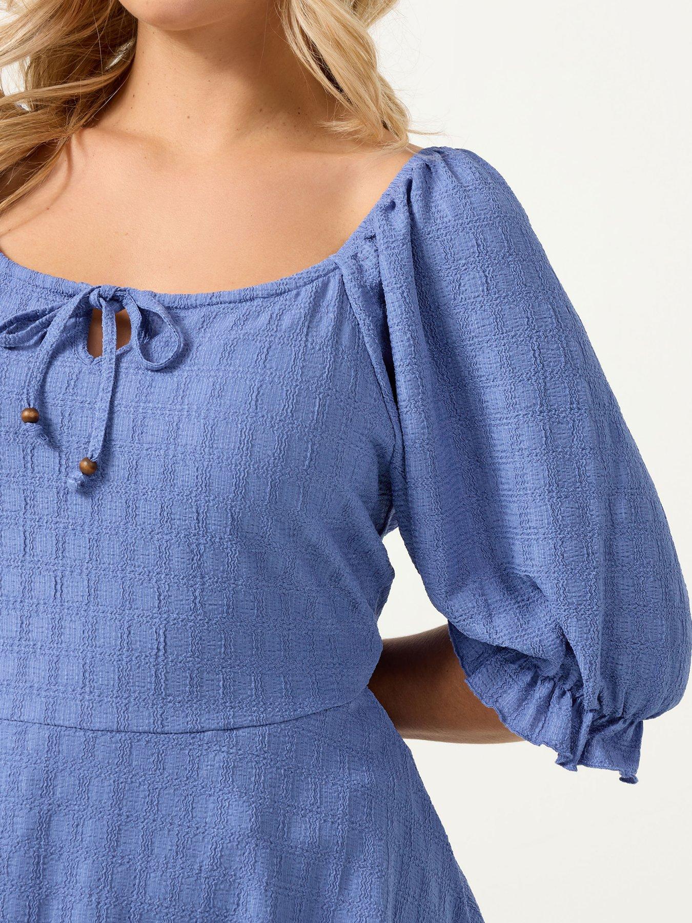 Image 4 of 5 of Yours Curve Milkmaid Texture T-shirt