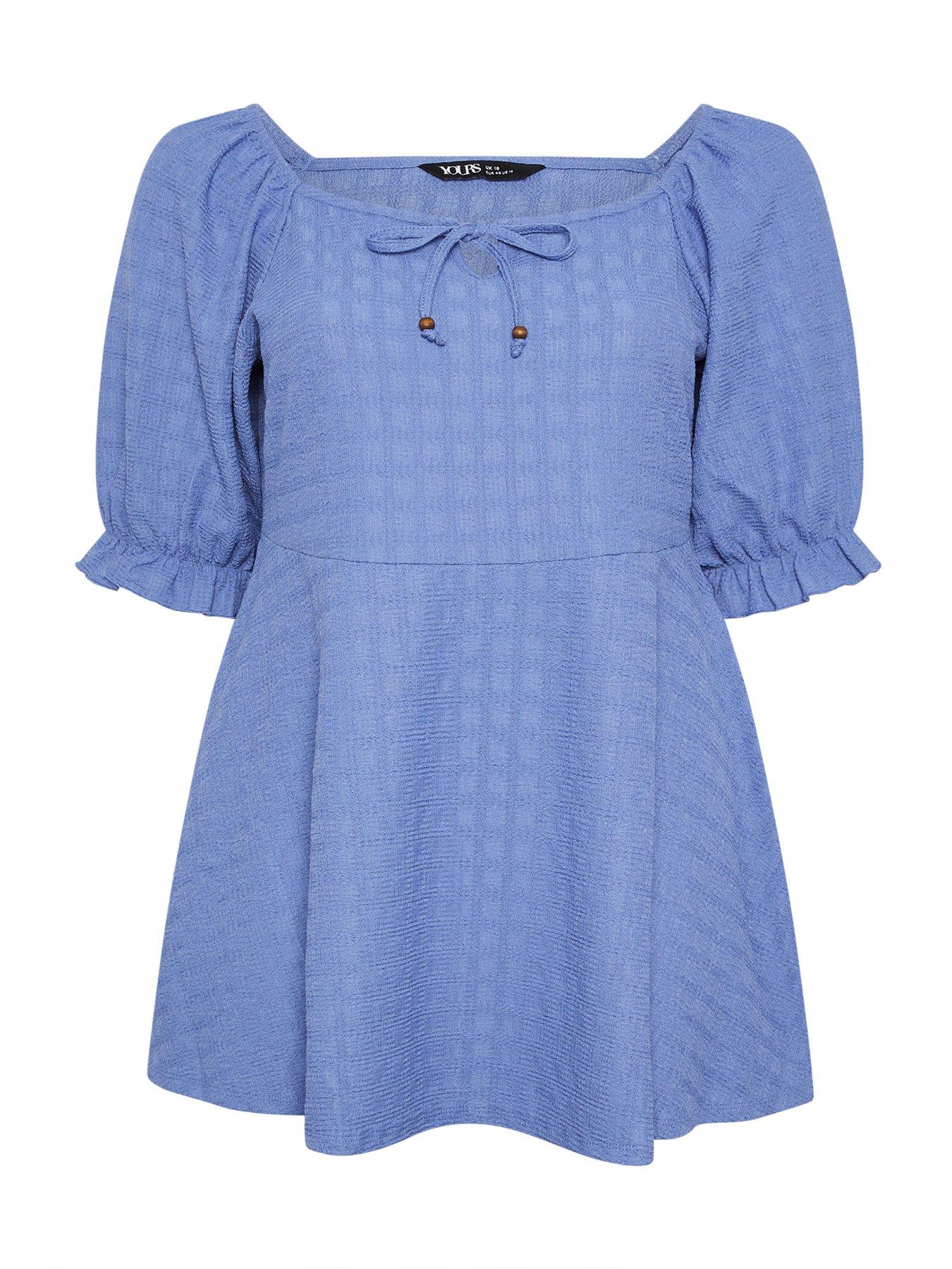 Image 5 of 5 of Yours Curve Milkmaid Texture T-shirt