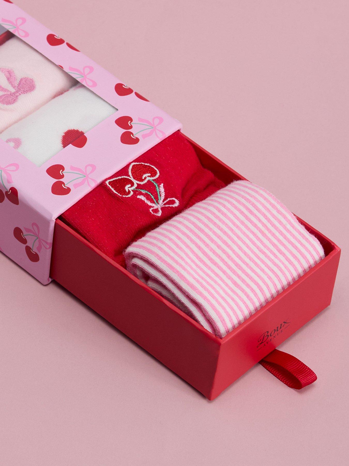  image of boux-avenue-cherry-amp-hearts-4pk-gift-box-red-mix