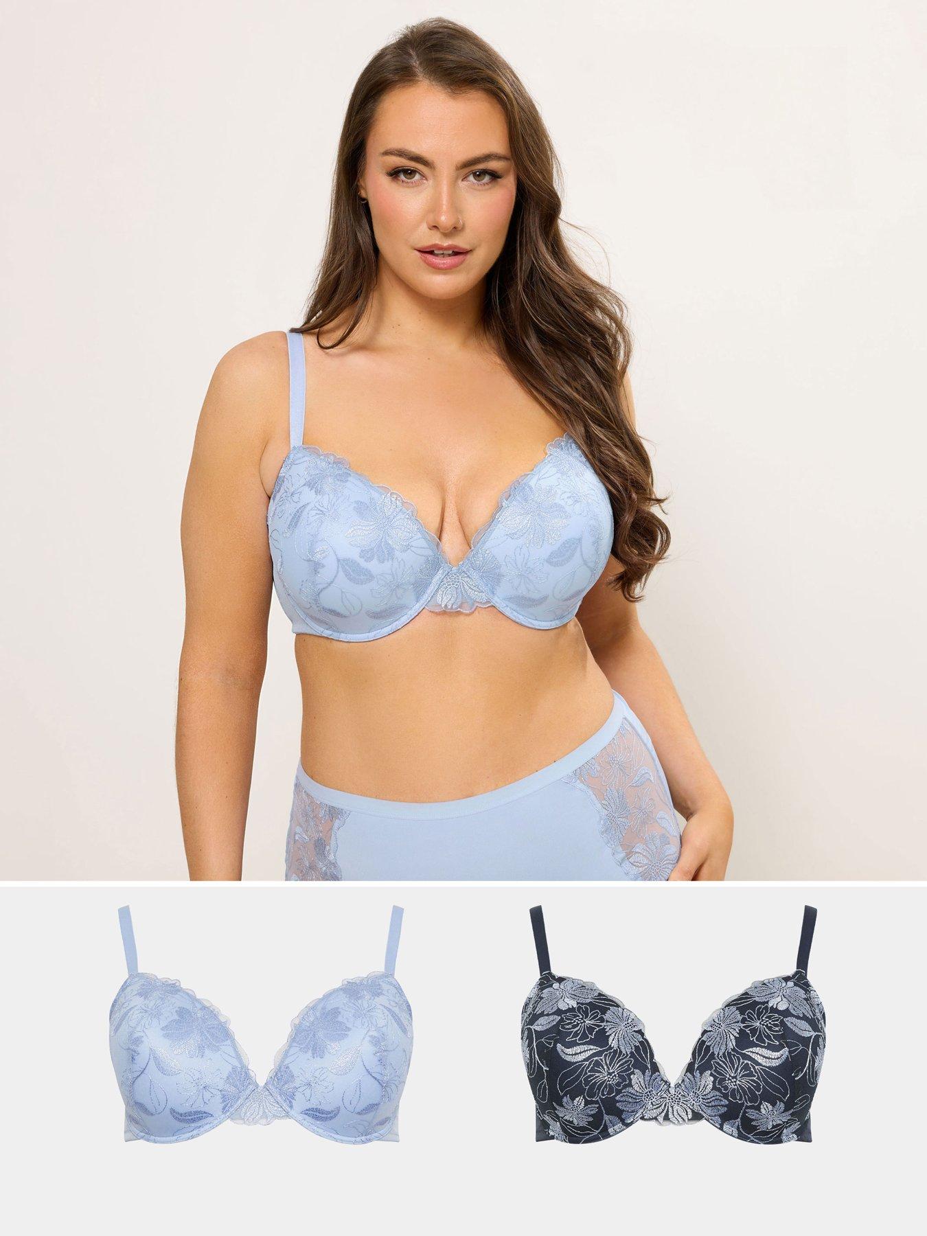 yours-curve-2-pack-non-padded-bra-blue