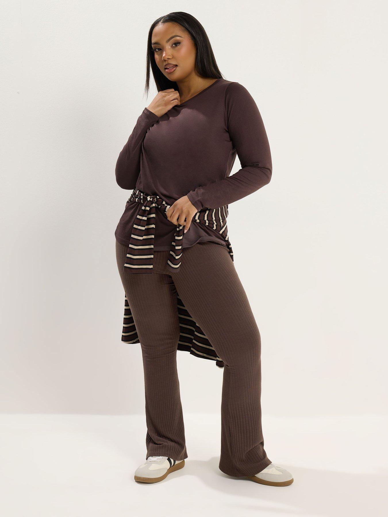 image of yours-curve-ribbed-flare-legging