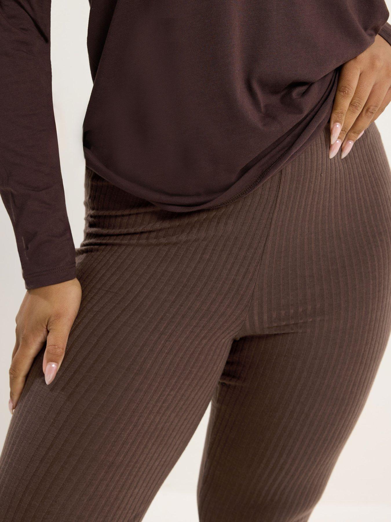  image of yours-curve-ribbed-flare-legging