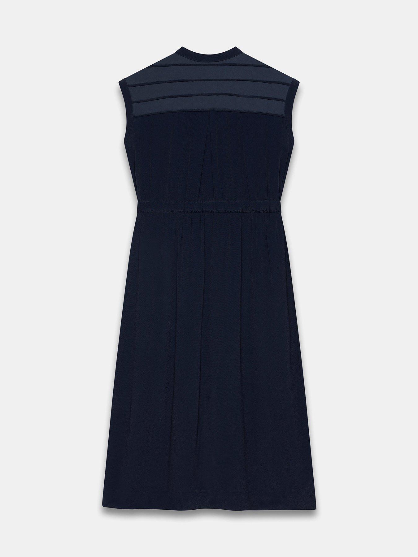 Image 6 of 6 of Mint Velvet Utility Satin Shirt Dress - Blue