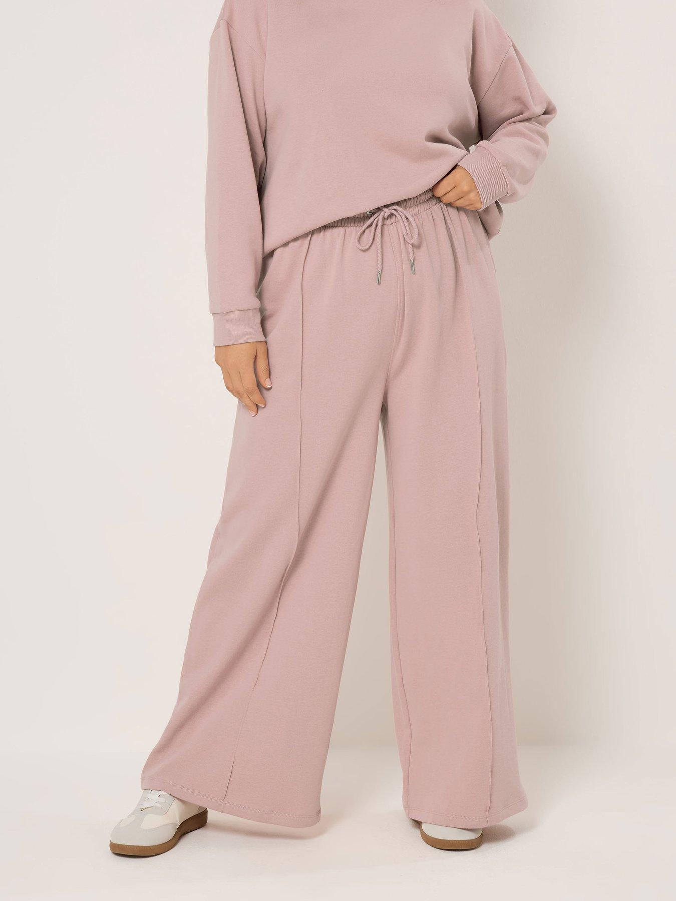 yours-curve-crew-neck-sweatshirt-amp-jogger-set-pink