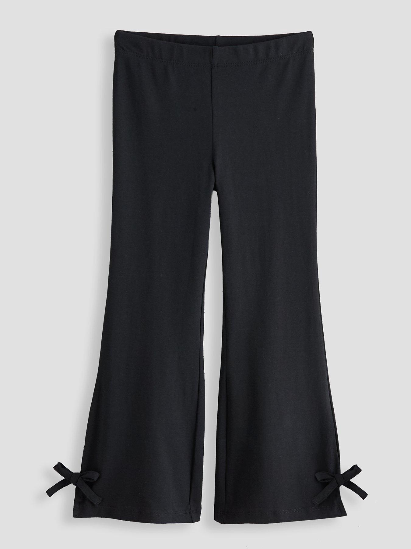 The Very Collection Girls Single Bow Basic Flare Leggings - Black