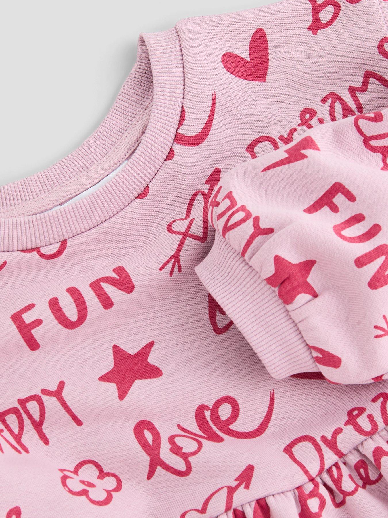 Image 5 of 6 of The Very Collection Girls 2 Pack Graphic Print Sweat Dresses - Multi