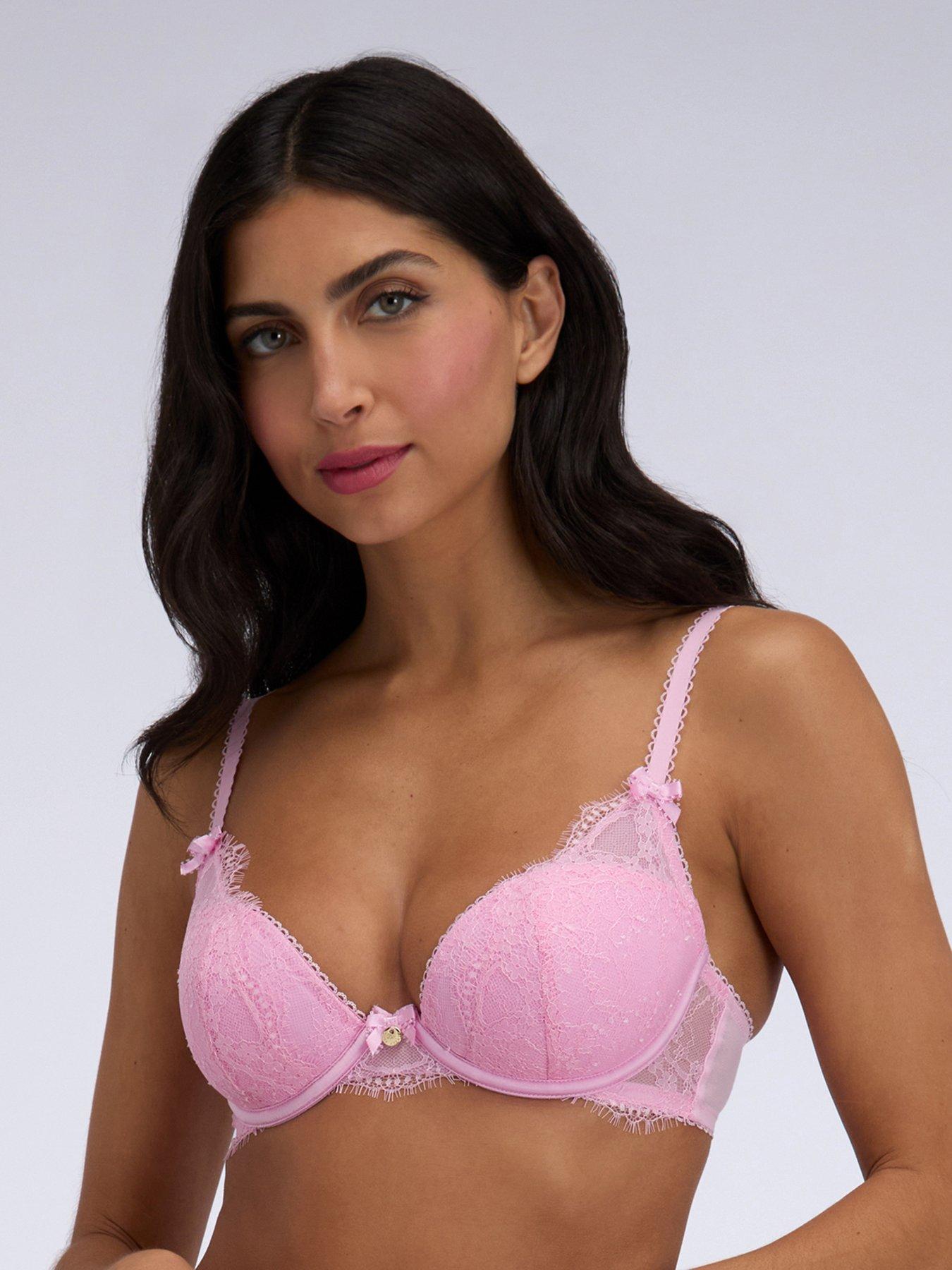 Boux Avenue Fifi Lace Plunge Bra - Bubblegum Pink