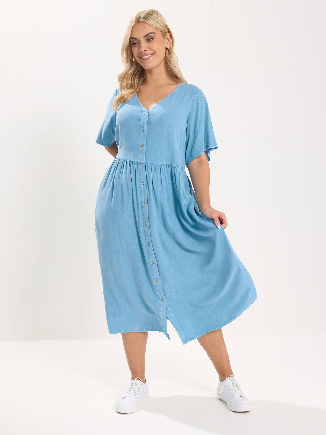 Yours Curve Chambray Tea Dress