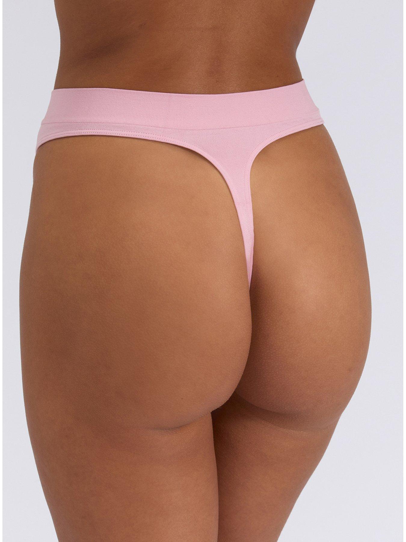 Image 2 of 6 of Boux Avenue Seamless High Leg Thong 3 Pack - Multi