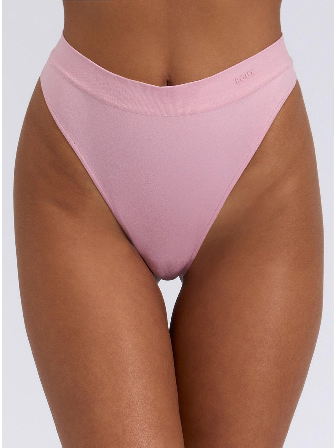 Image 3 of 6 of Boux Avenue Seamless High Leg Thong 3 Pack - Multi