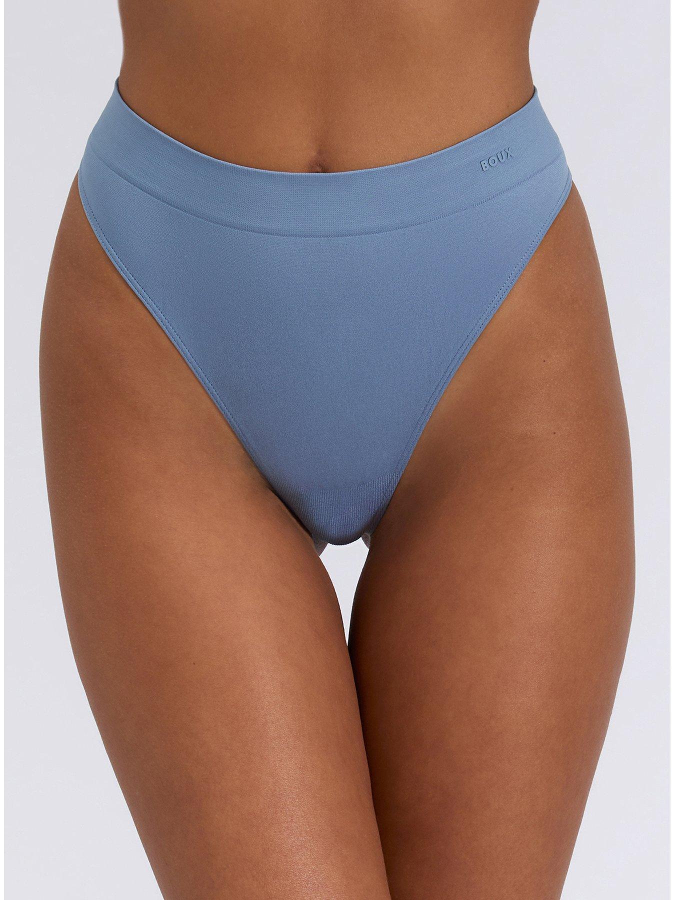 Image 4 of 6 of Boux Avenue Seamless High Leg Thong 3 Pack - Multi