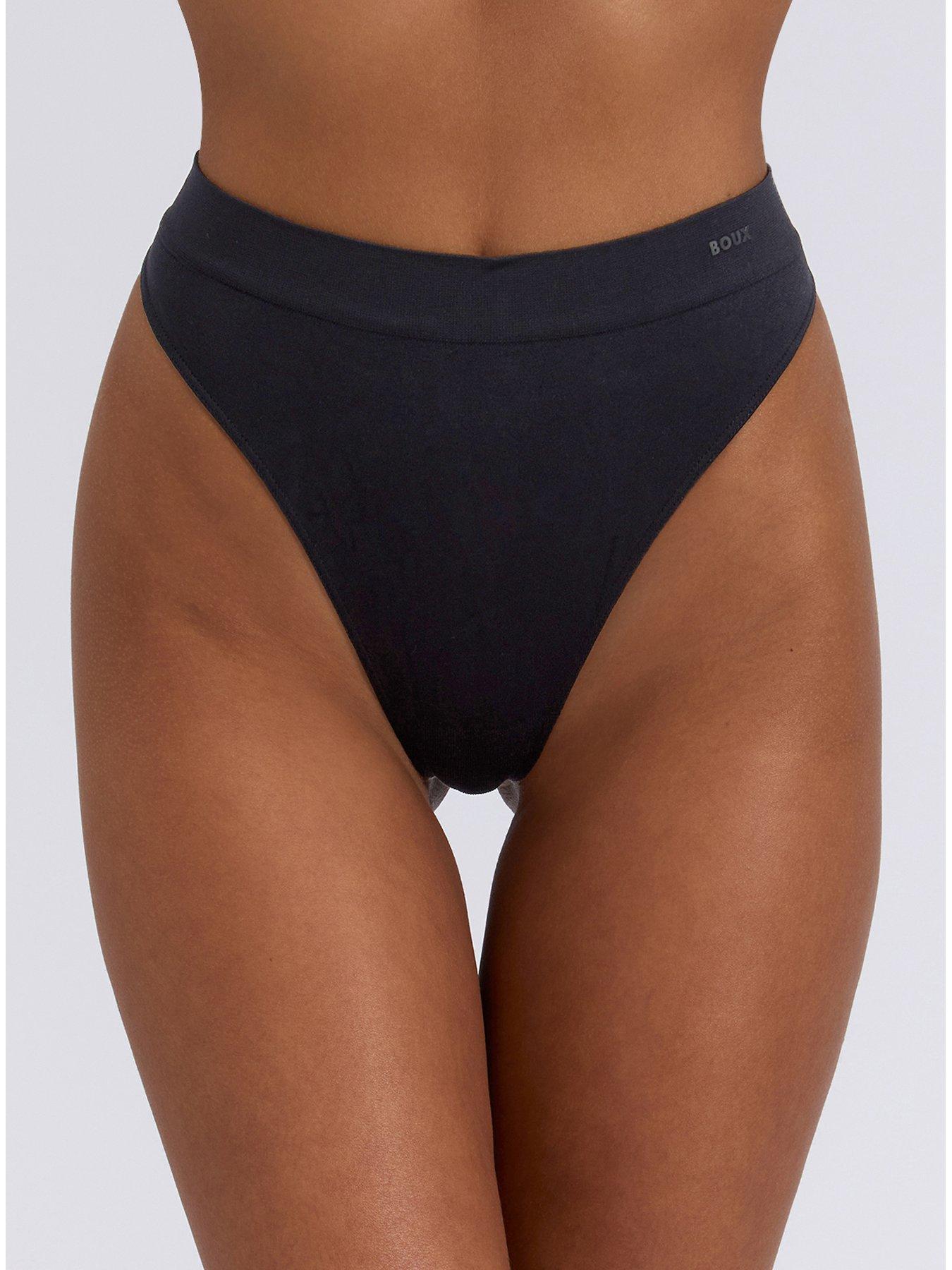 Image 5 of 6 of Boux Avenue Seamless High Leg Thong 3 Pack - Multi