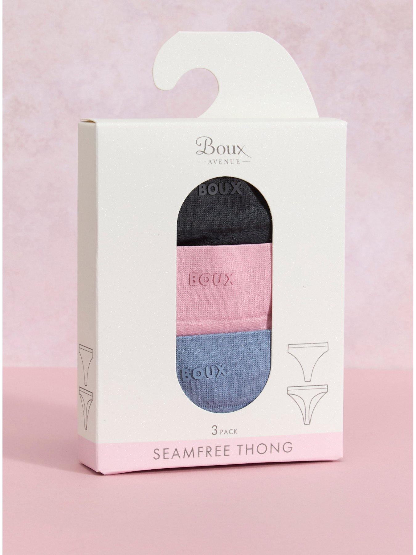Image 6 of 6 of Boux Avenue Seamless High Leg Thong 3 Pack - Multi