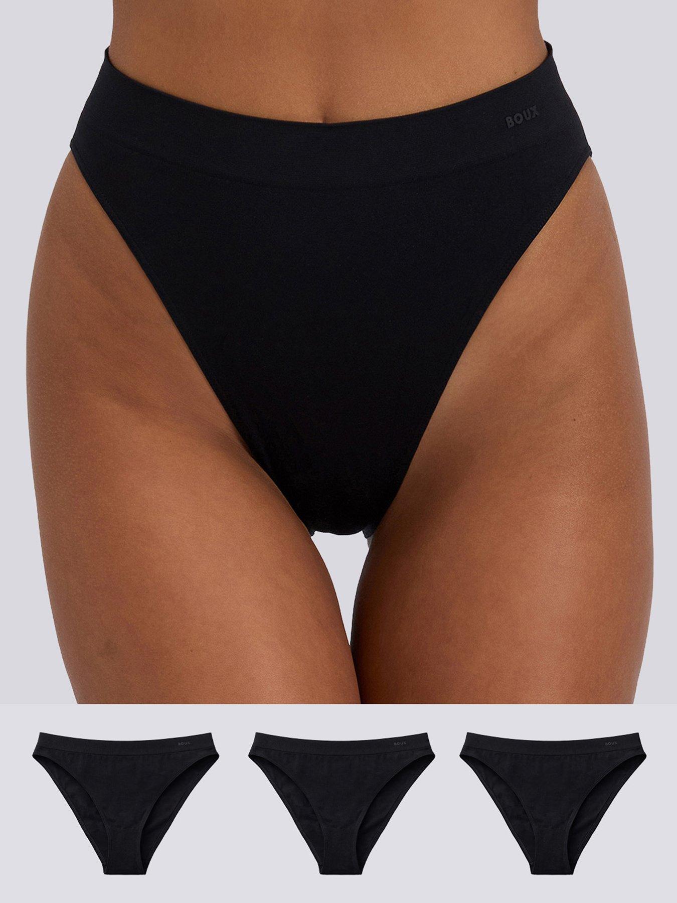 boux-avenue-seam-free-high-leg-brazilian-knickers-3-pack-black