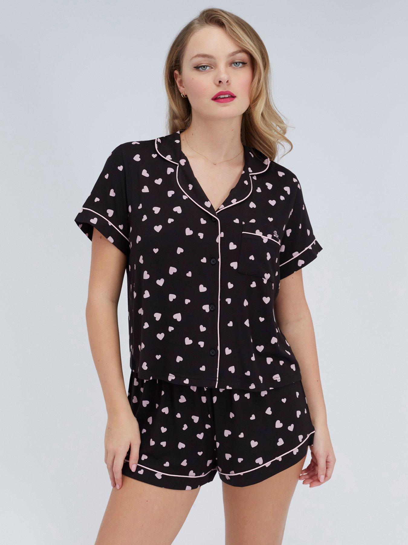 Boux Avenue Heart Modal Short Pyjama Set - Black