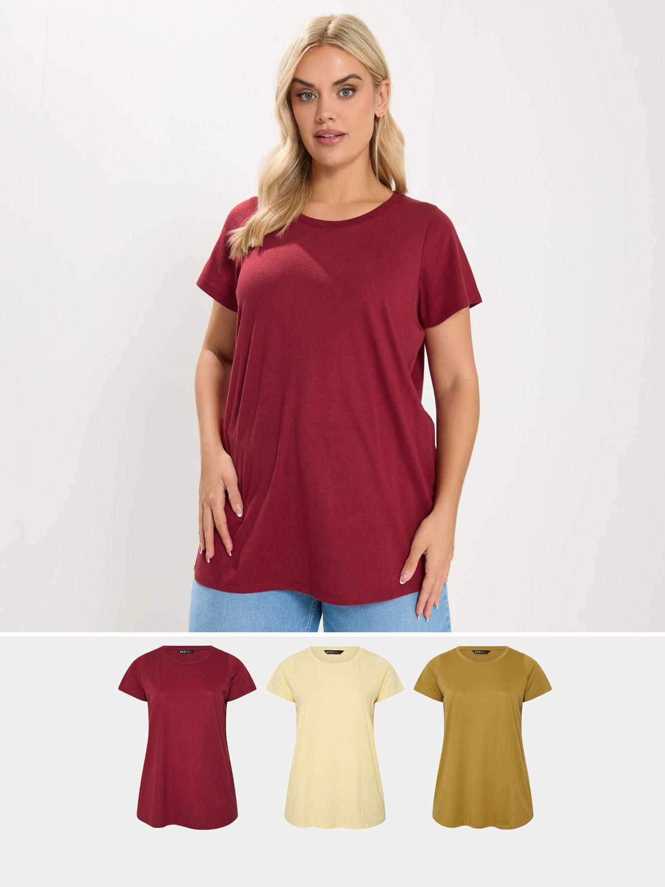 yours-curve-3-pack-short-sleeve-core-t-shirts
