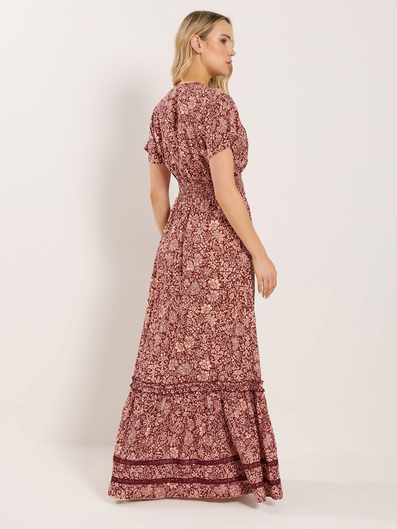 Long Tall Sally Tall Floral Lace Insert Maxi Dress | Littlewoods