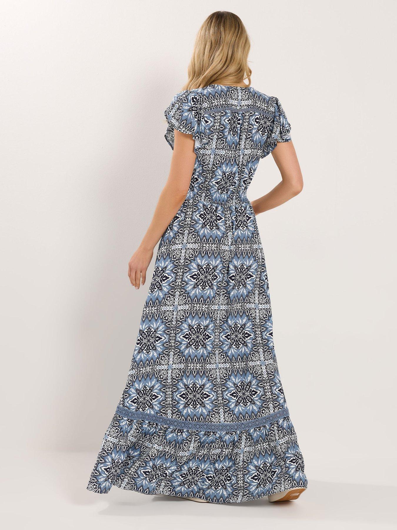 lace top evening dress Elegant Navy Halter Lace Top Formal Side Slit Chiffon Long Prom Dress