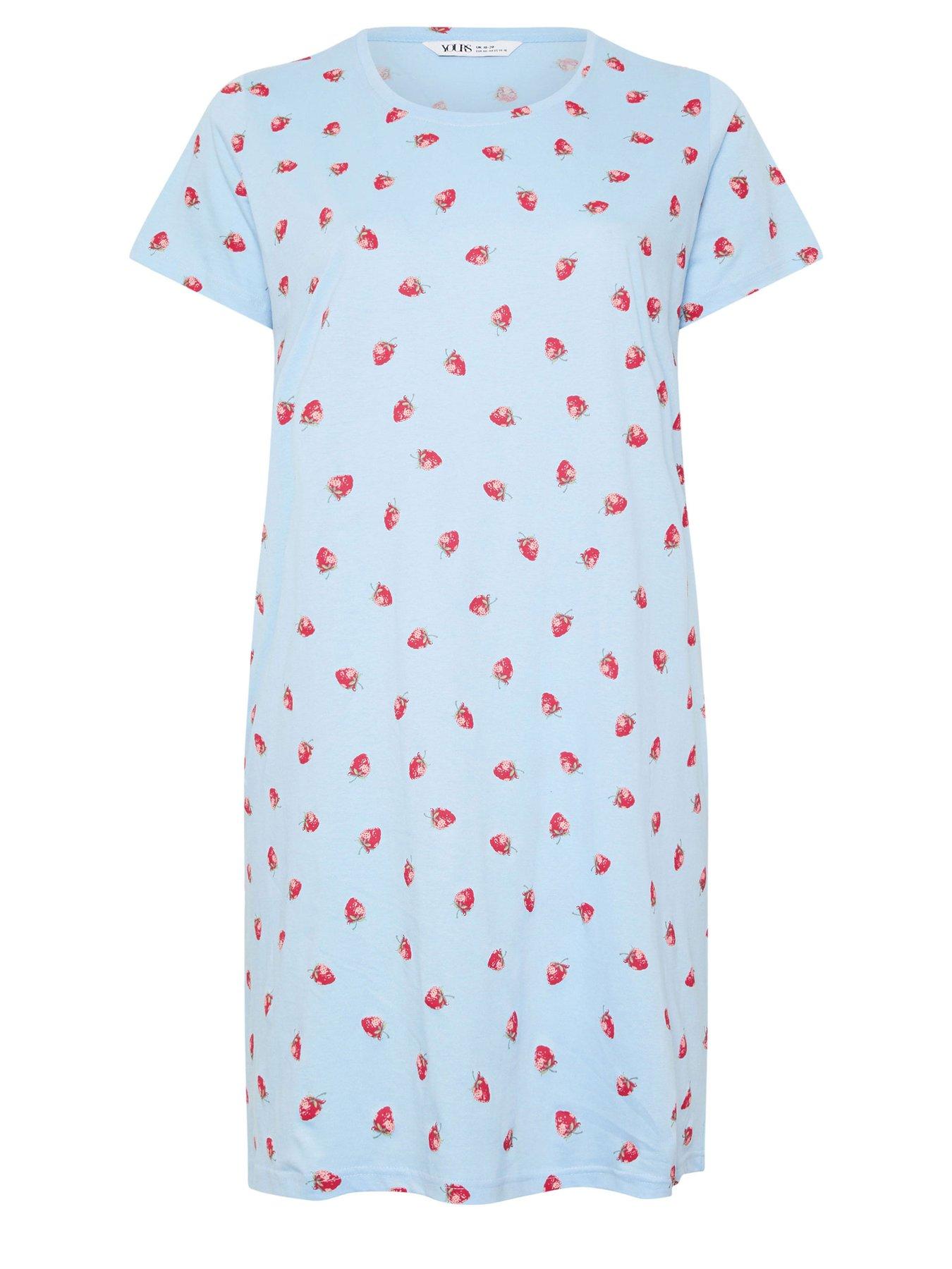 Image 5 of 6 of Yours Curve 2 Pack Sunday Brunch Dipped Back Nightdress