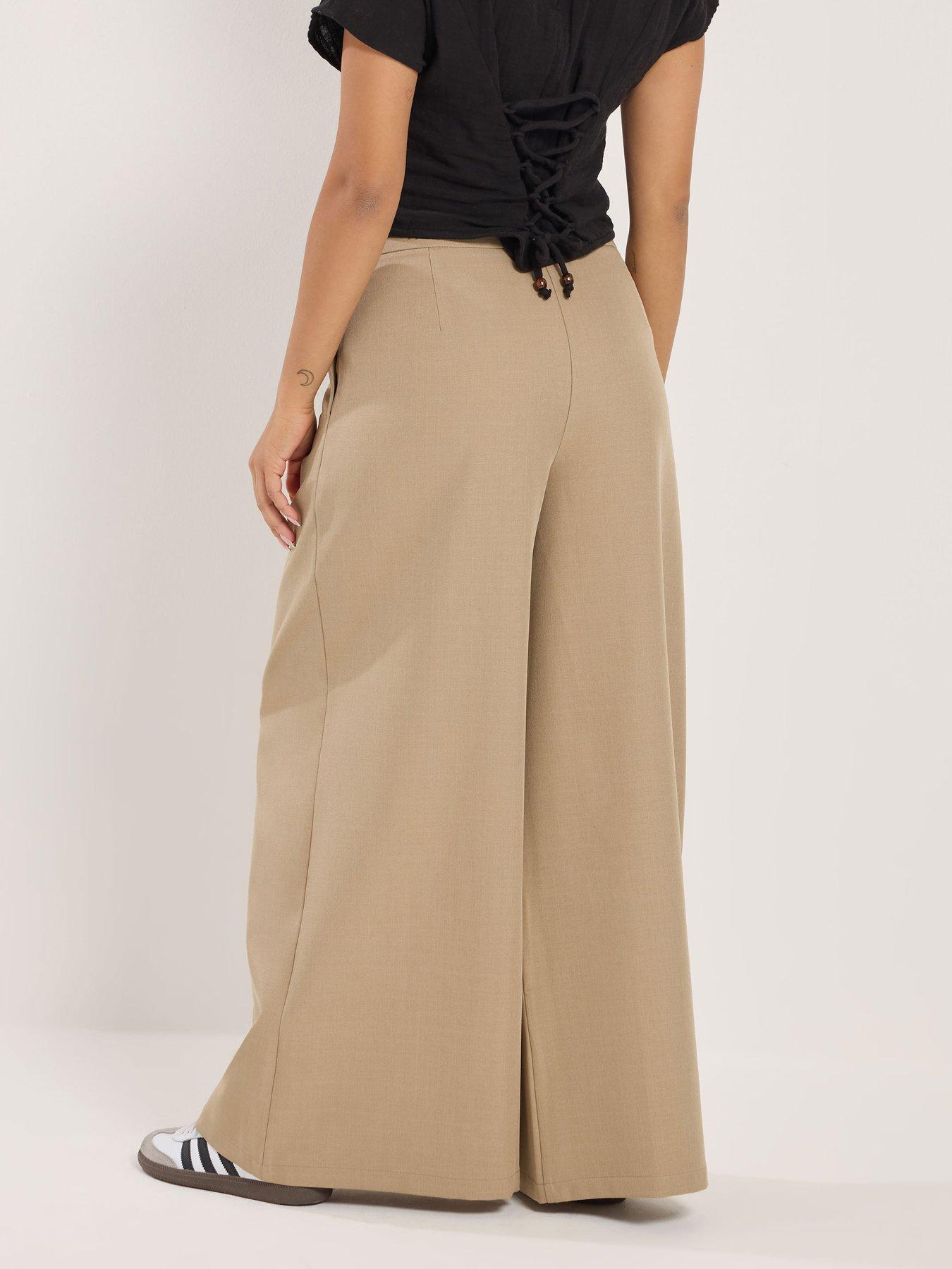  image of pixiegirl-petite-pleat-front-palazzo-trousers