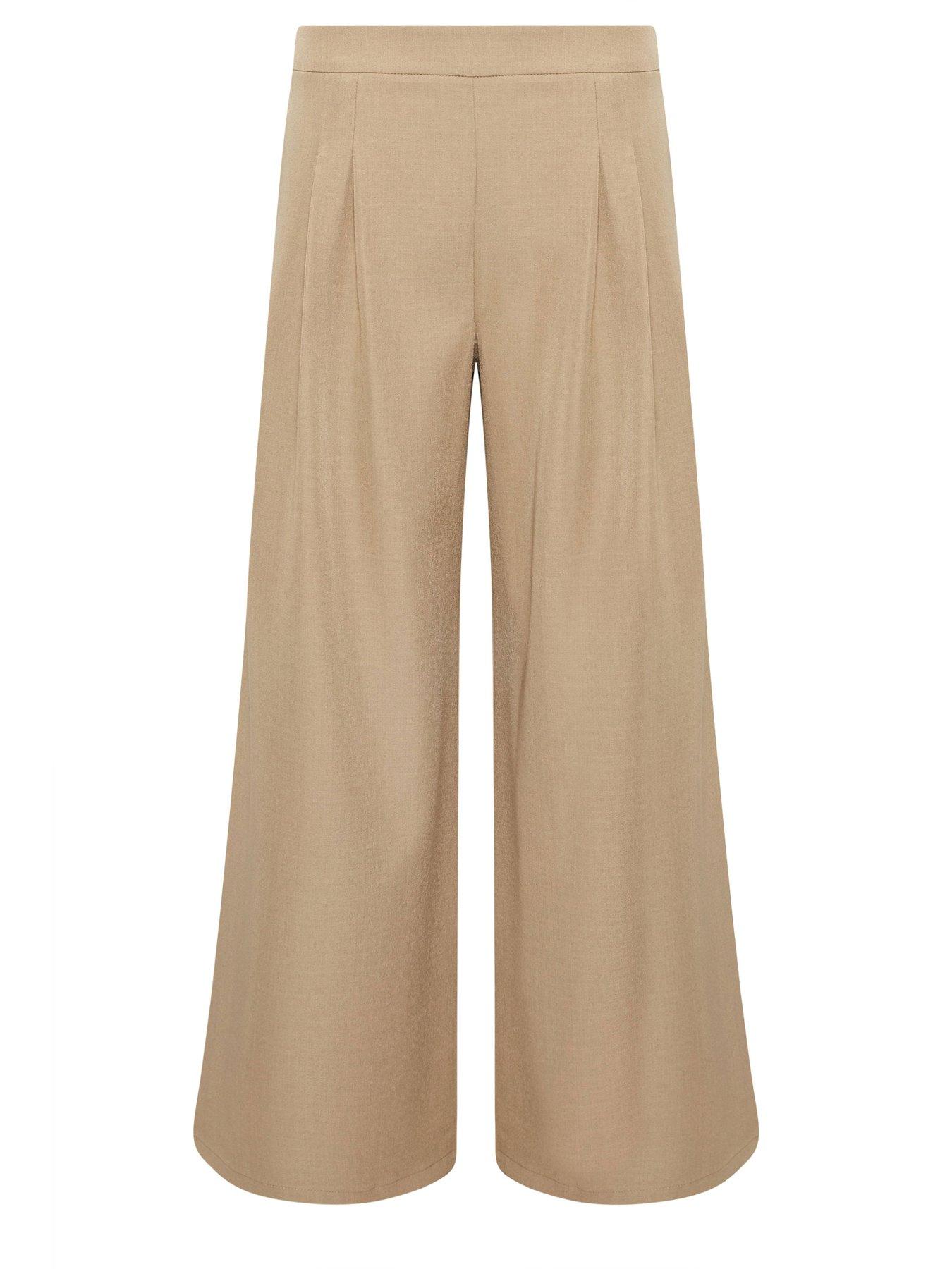  image of pixiegirl-petite-pleat-front-palazzo-trousers