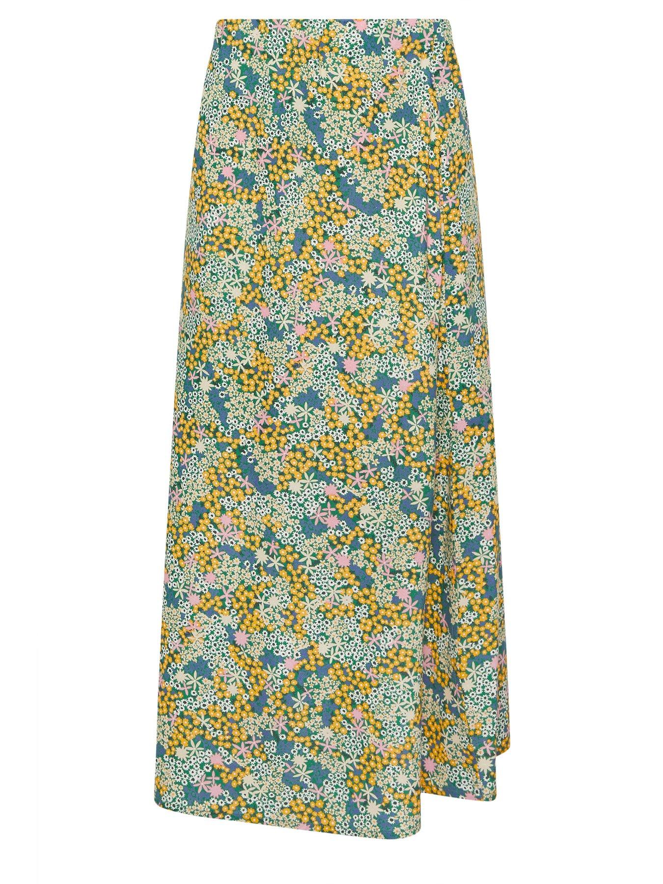  image of pixiegirl-petite-ditsy-midaxi-skirt