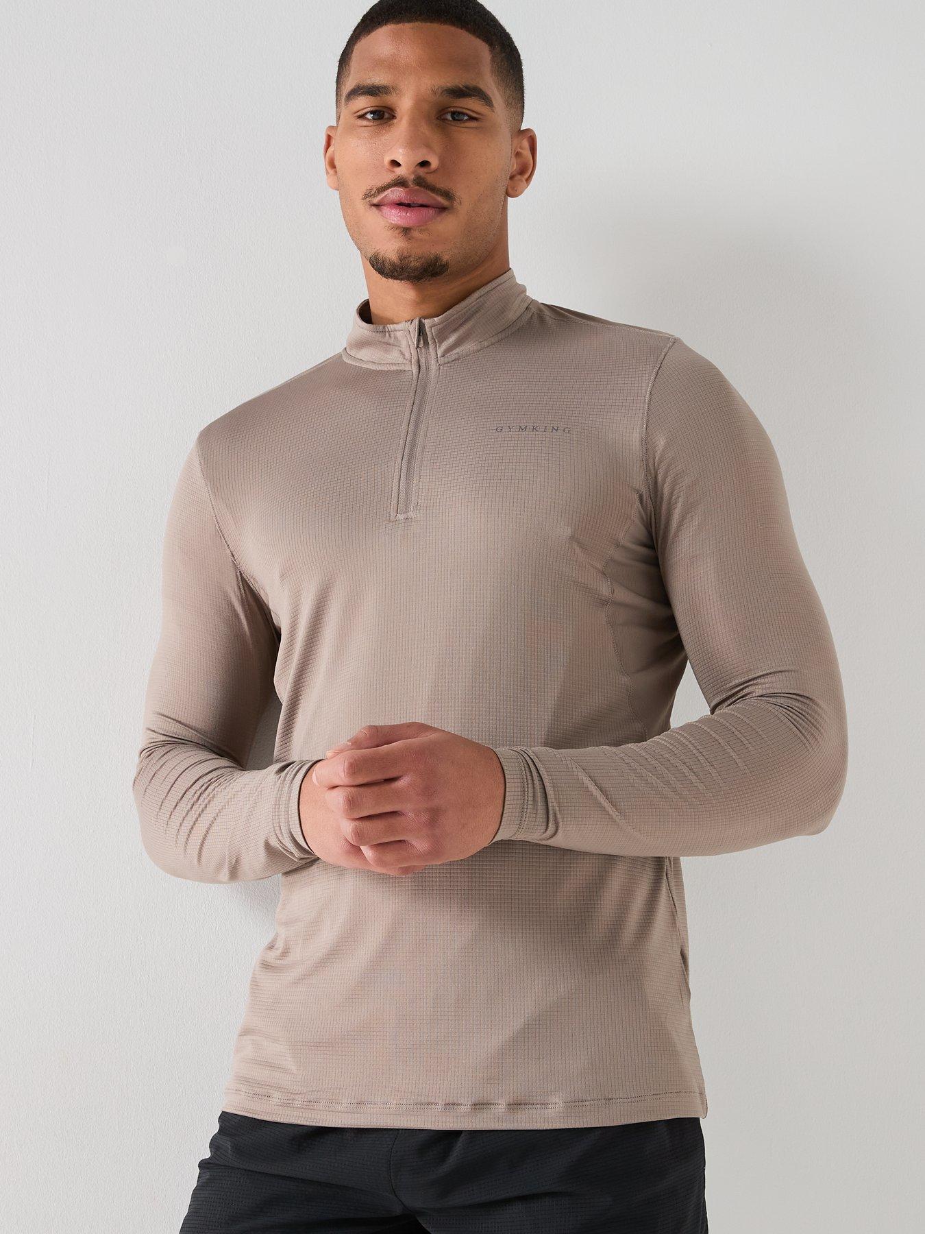 gym-king-mens-energise-14-zip-top-brown