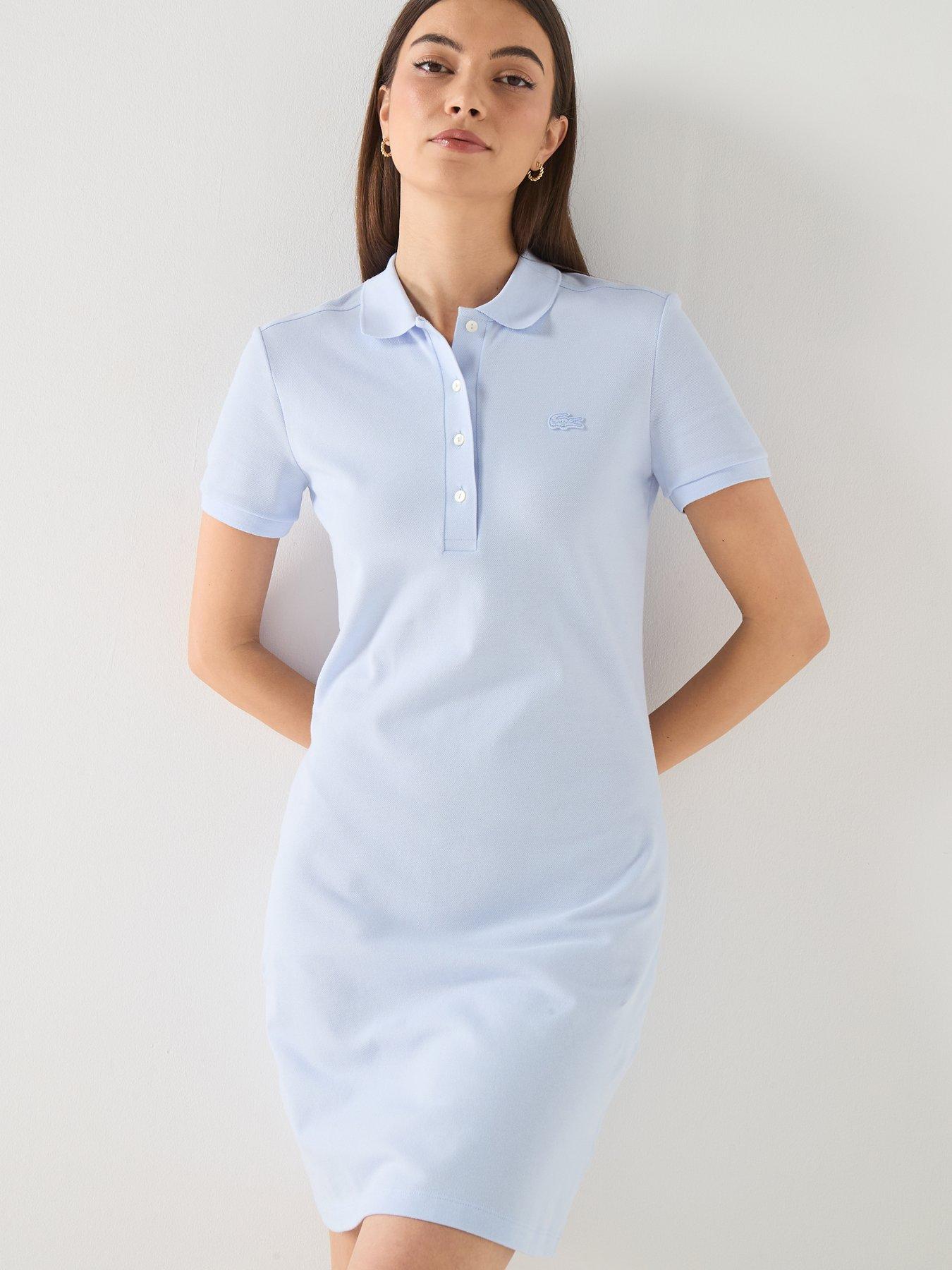  image of lacoste-polo-logo-dress-light-blue