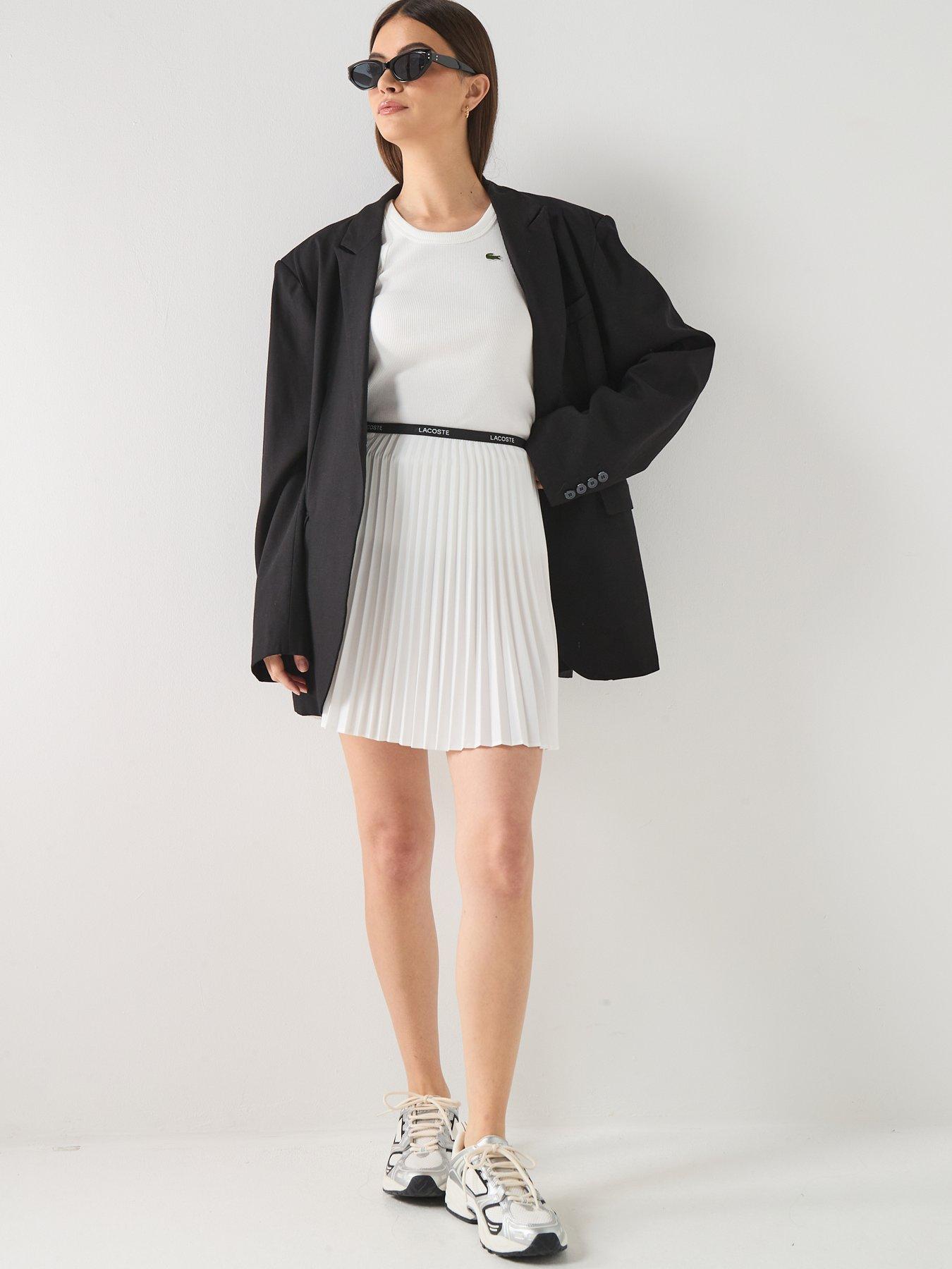 image of lacoste-pleated-skirt-white