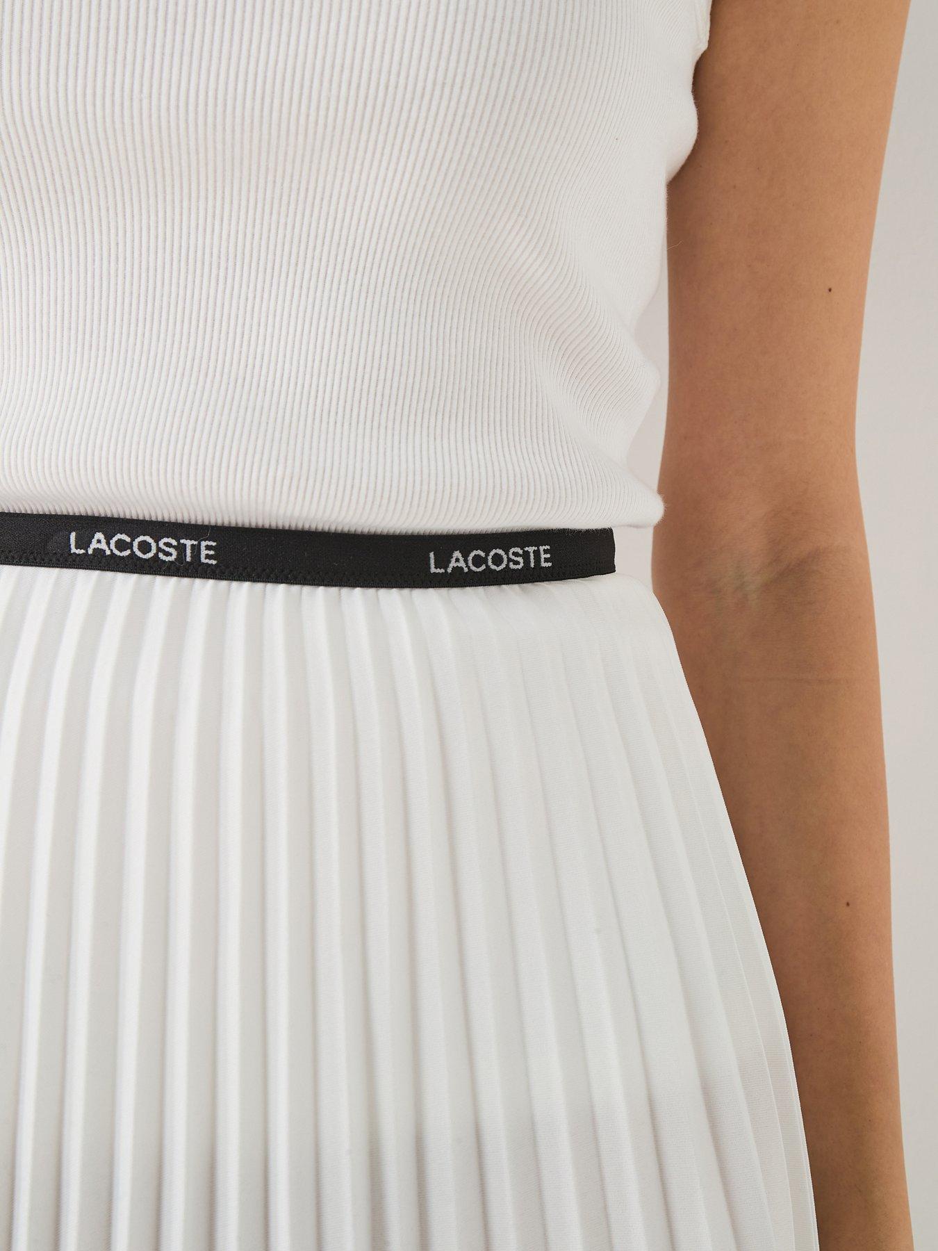  image of lacoste-pleated-skirt-white