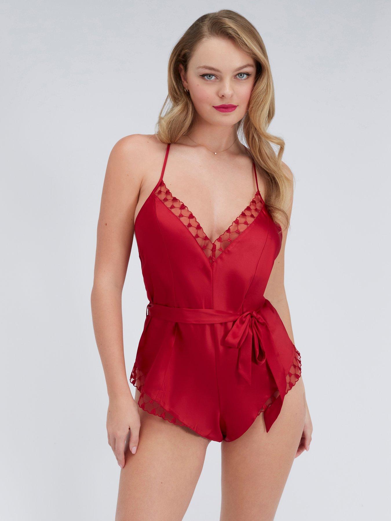 Boux Avenue Josephina Heart Teddy - Dark Red