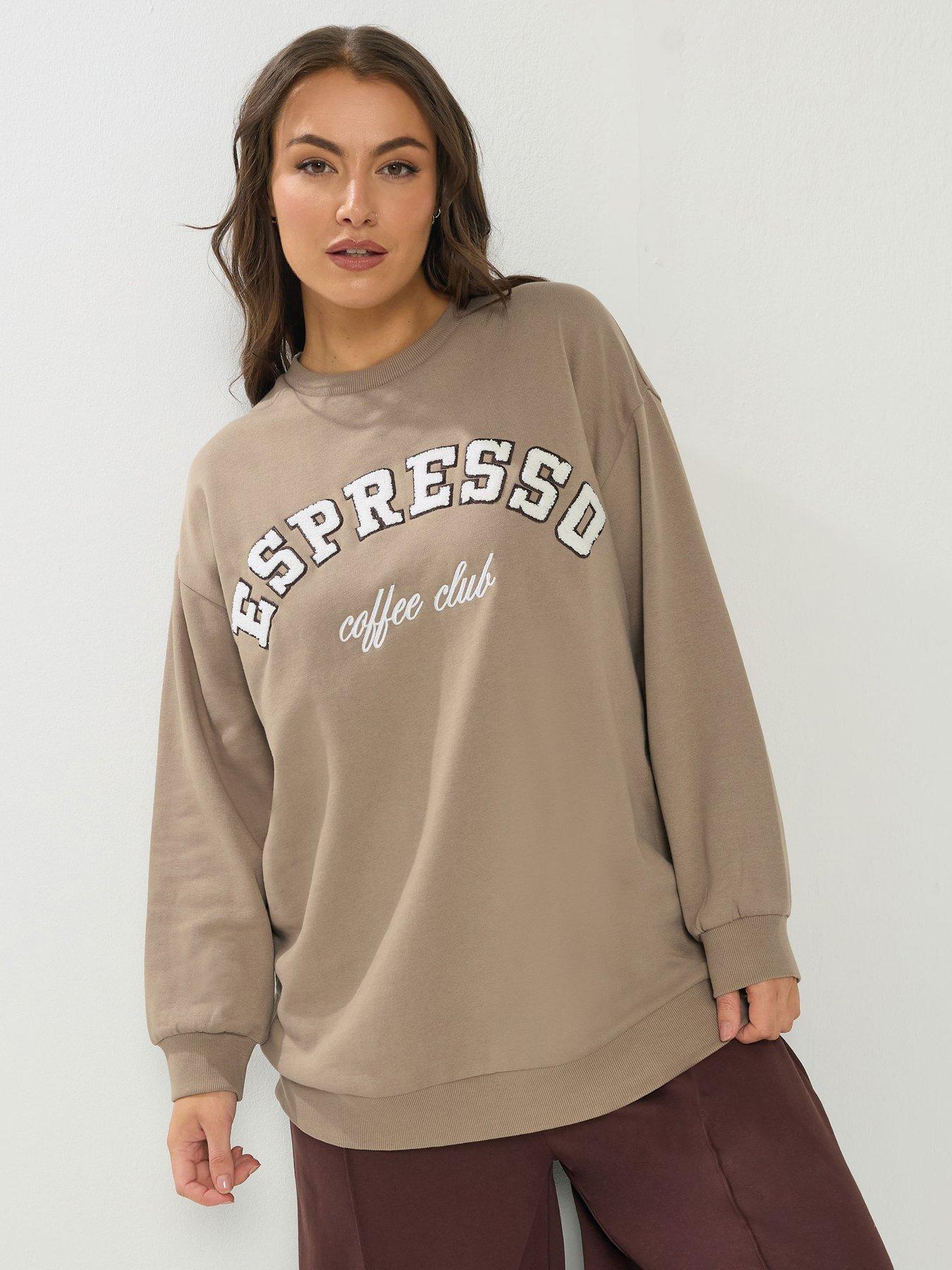 Image 1 of 5 of Yours Curve Espresso Sweatshirt