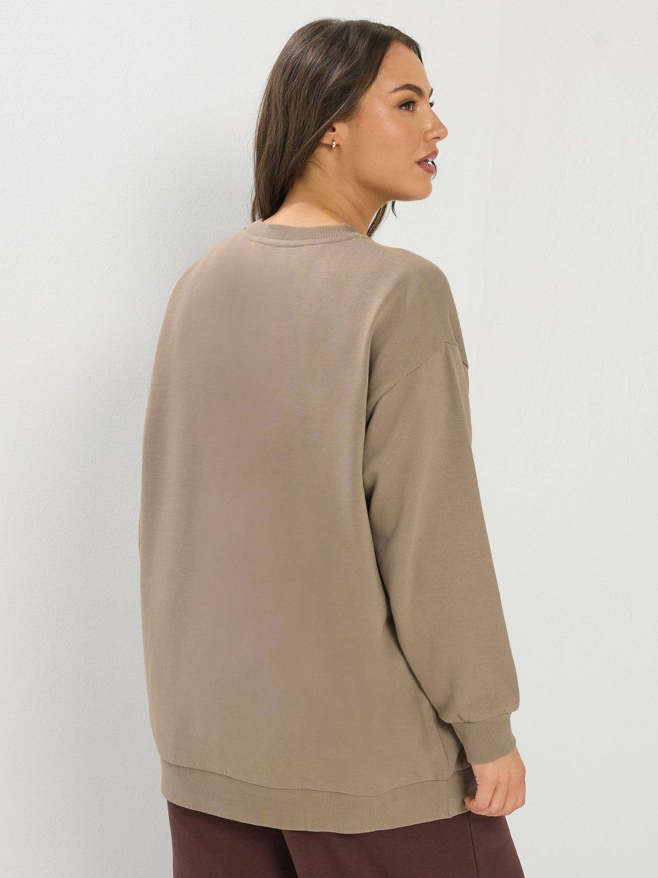 Image 2 of 5 of Yours Curve Espresso Sweatshirt