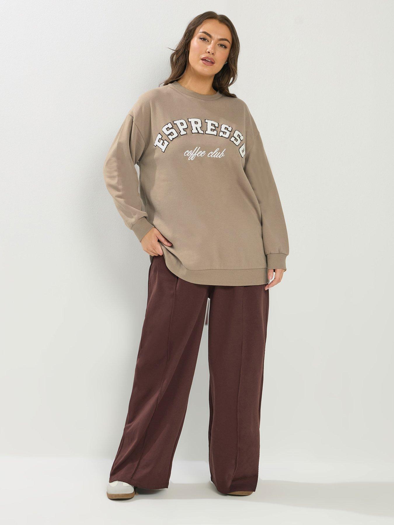 Image 3 of 5 of Yours Curve Espresso Sweatshirt