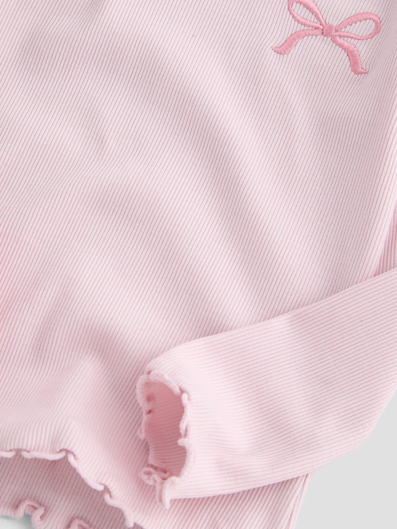 Image 4 of 5 of The Very Collection Girls Rib Long Sleeve Basic Tshirts