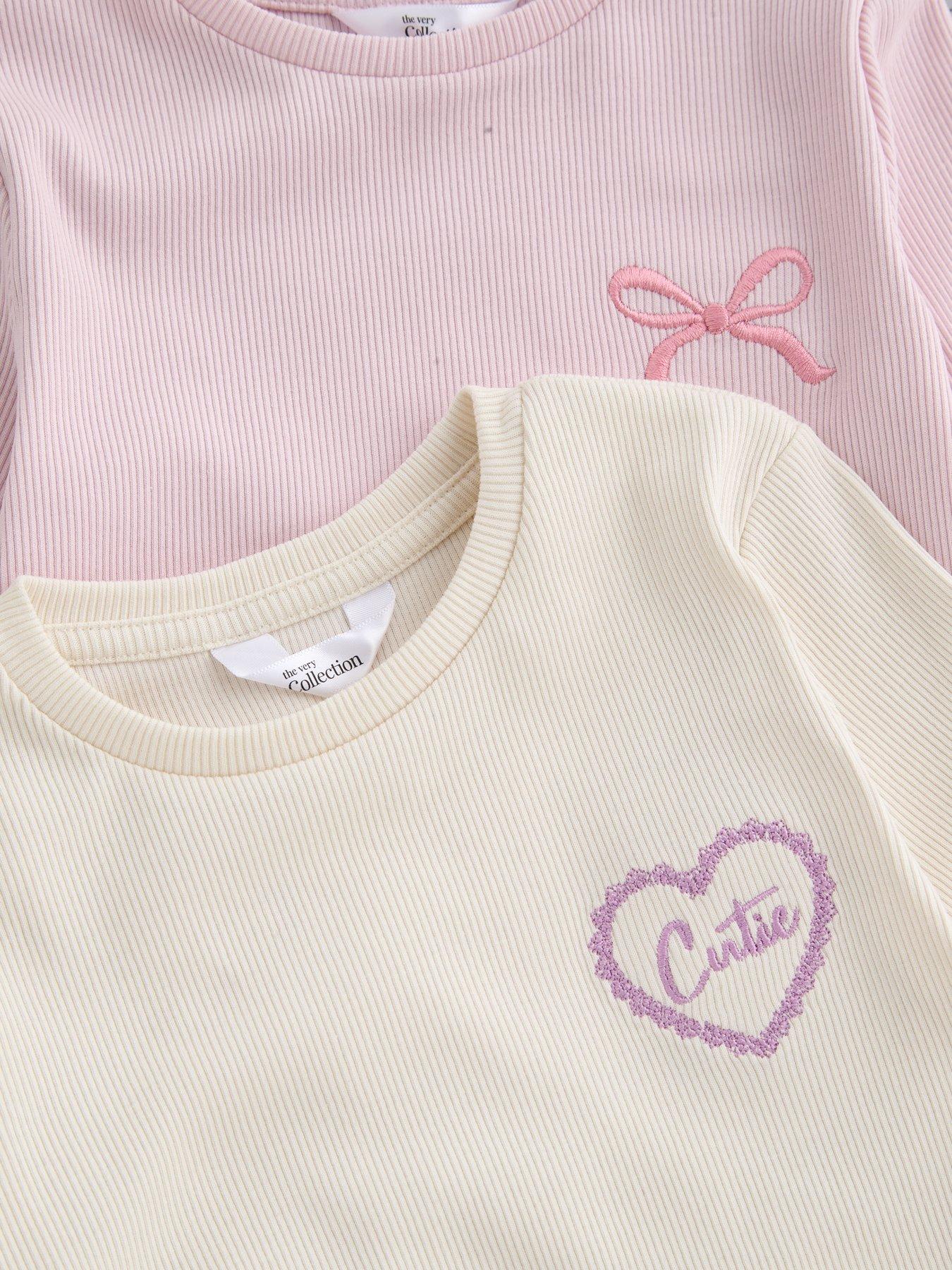Image 5 of 5 of The Very Collection Girls Rib Long Sleeve Basic Tshirts
