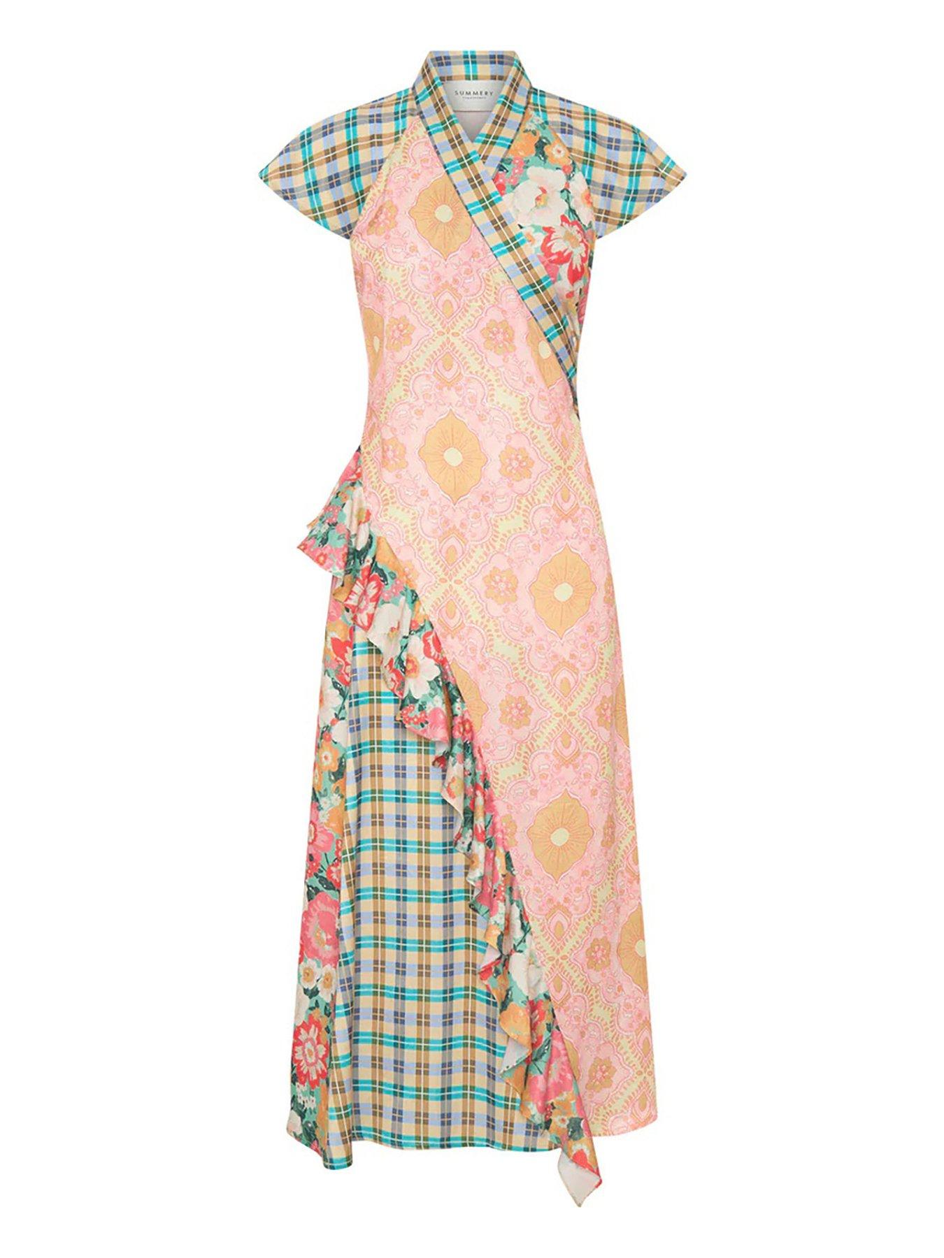 Image 4 of 4 of Summery Leni Spliced Wrap Dress