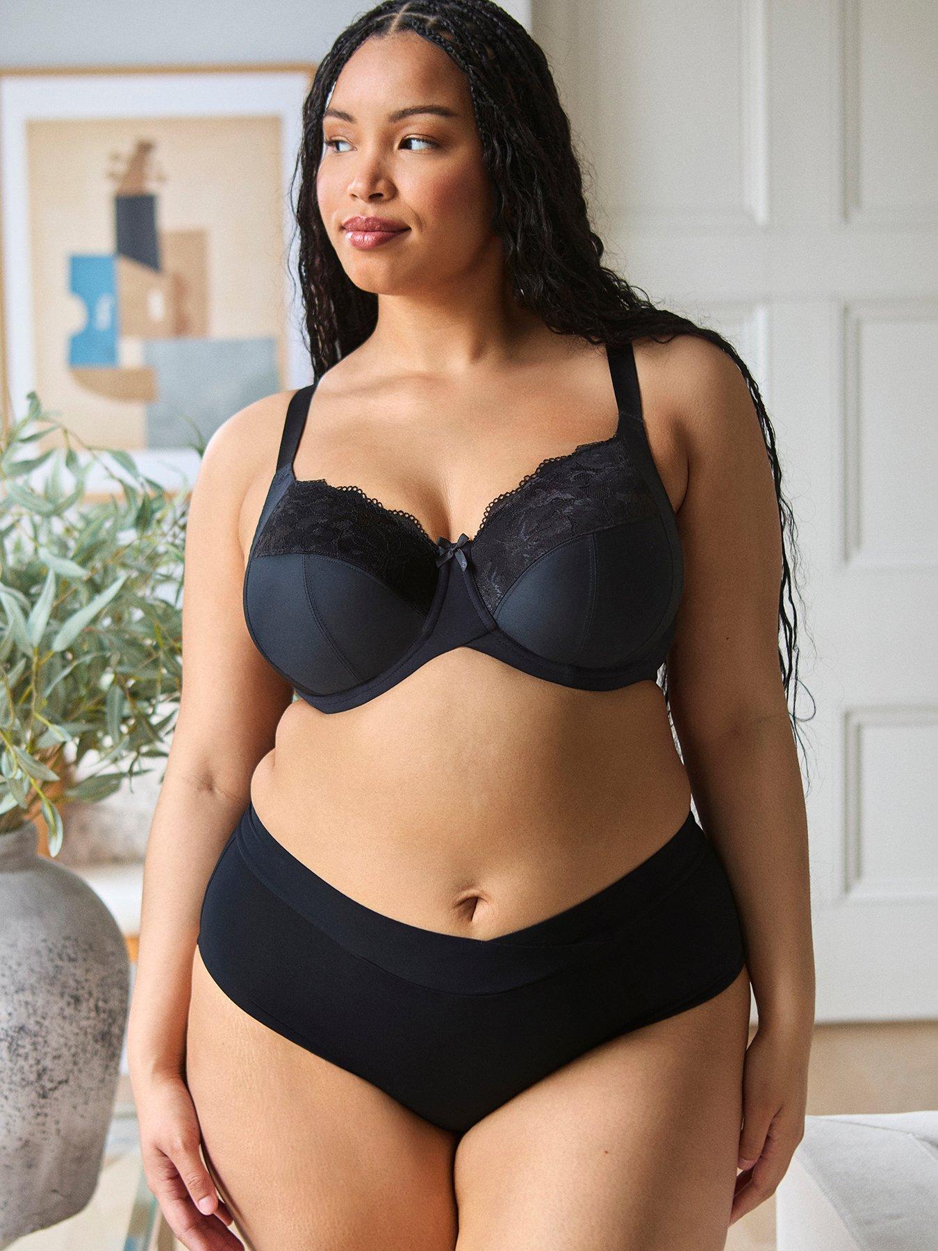  image of sculptresse-amara-black-full-cup-wired-bra-black