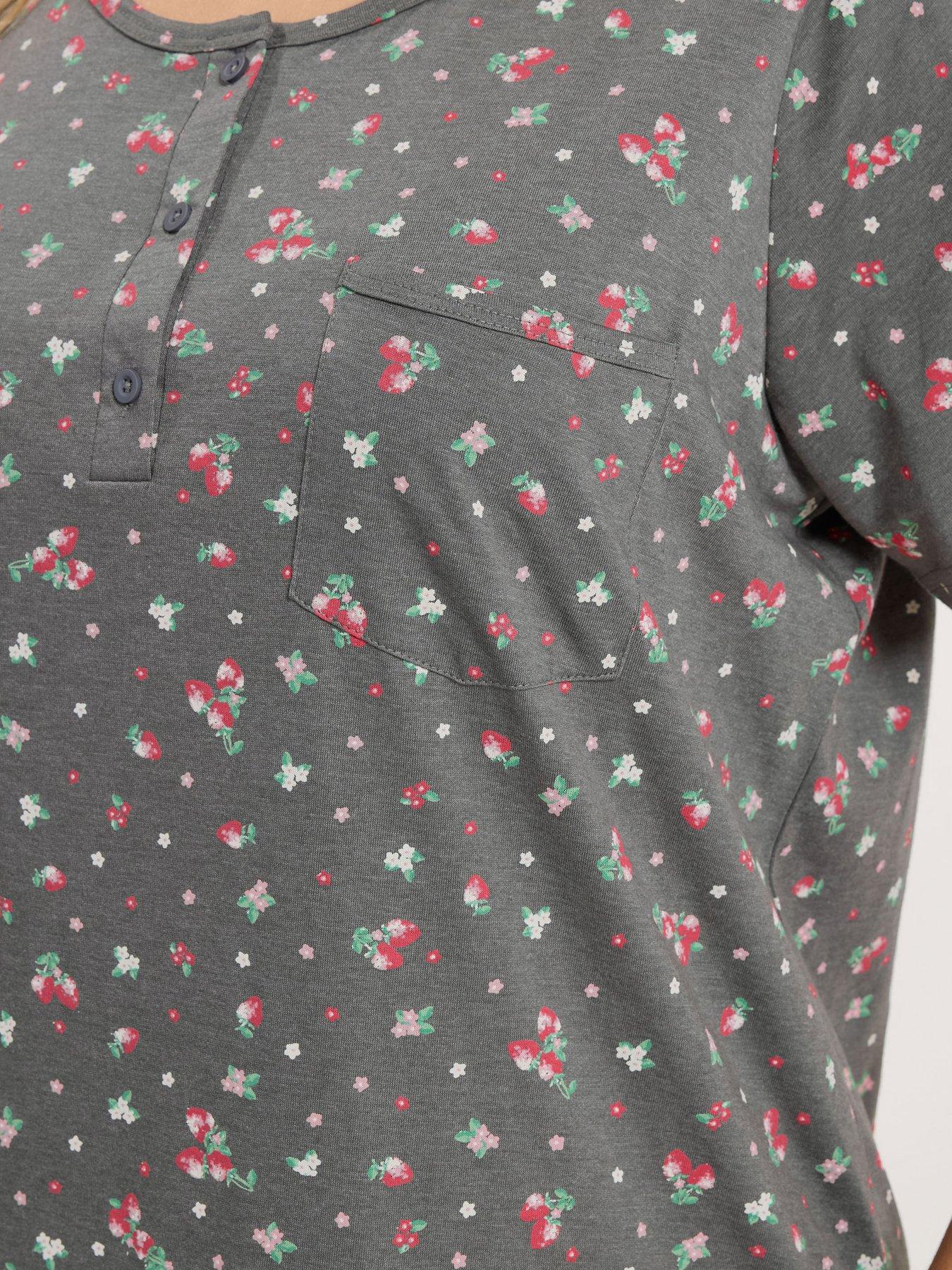  image of yours-curve-ditsy-placket-nightdress