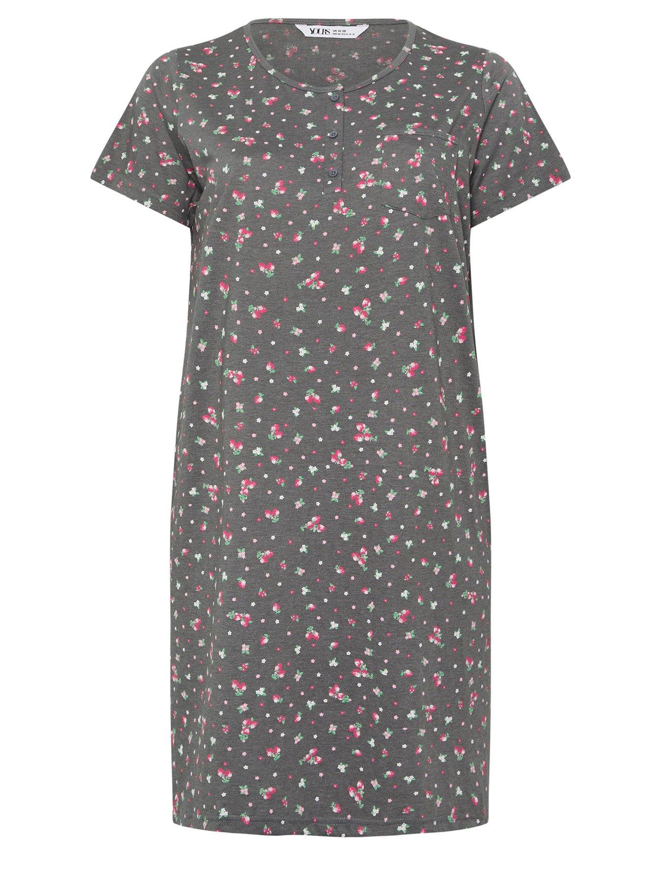  image of yours-curve-ditsy-placket-nightdress