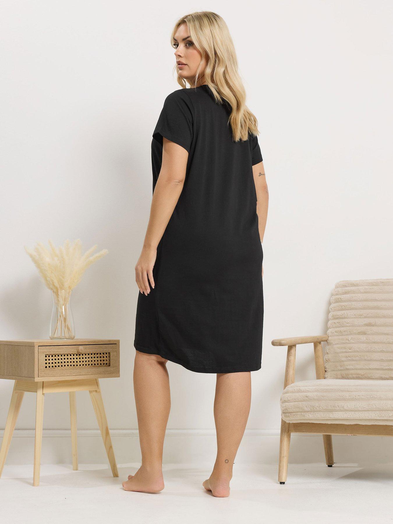 Image 2 of 5 of Yours Curve 2 Pack Soleil Dipped Back Nightdress