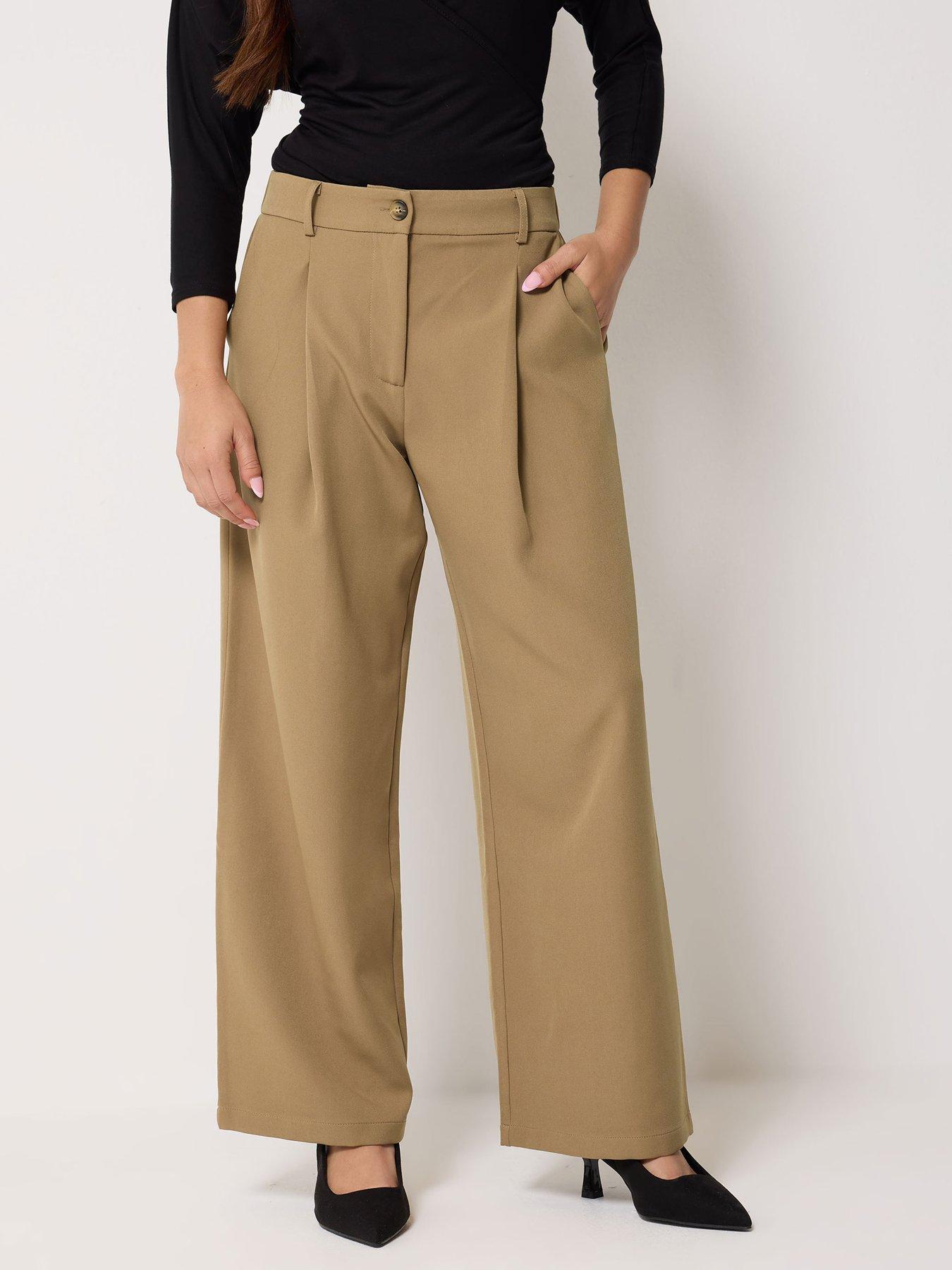 PixieGirl Petite Back Pocket Wide Leg Trousers