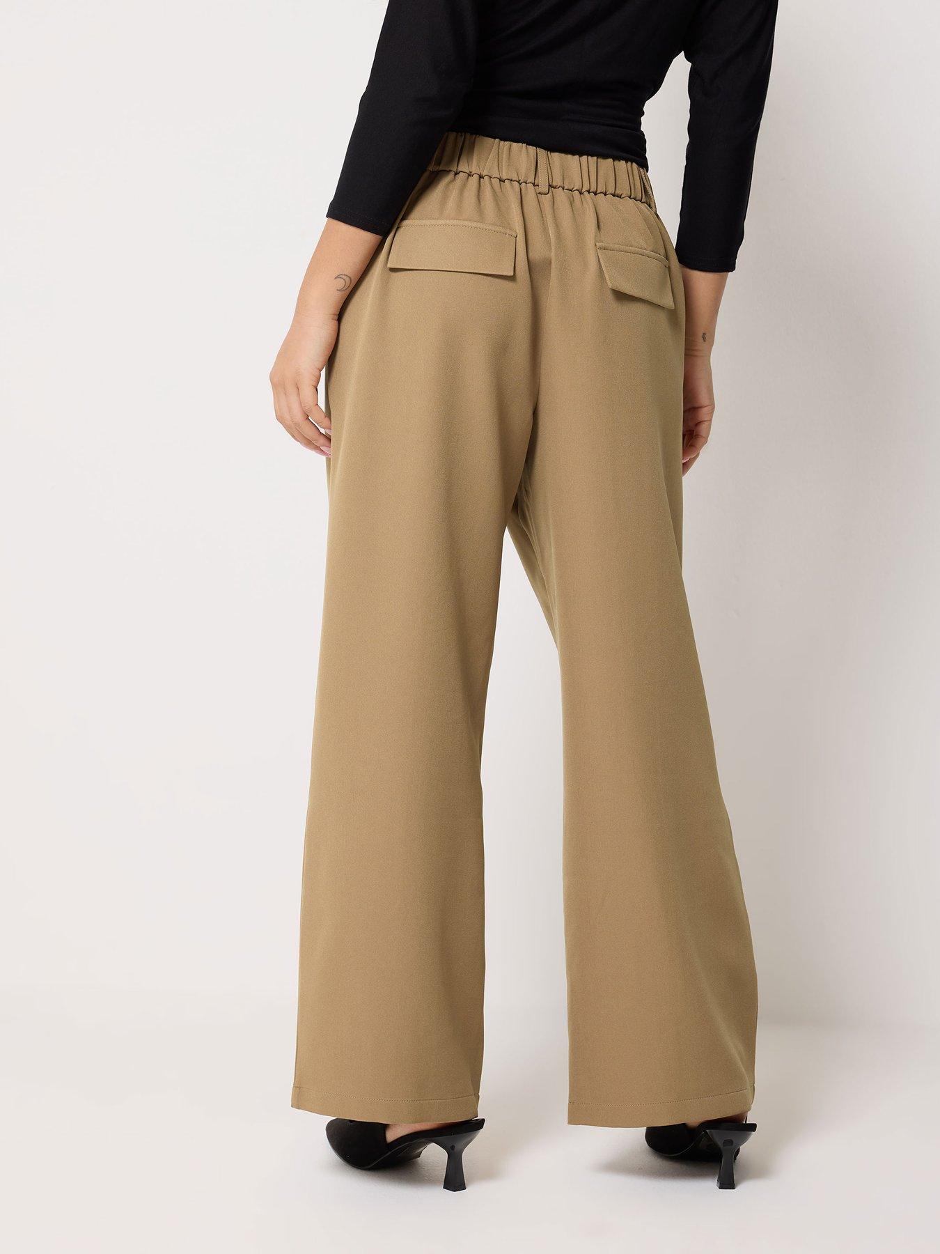 Image 2 of 5 of PixieGirl Petite Back Pocket Wide Leg Trousers