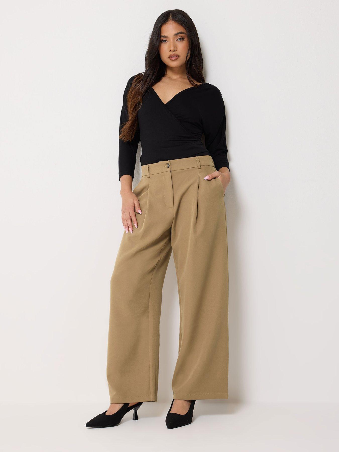 Image 3 of 5 of PixieGirl Petite Back Pocket Wide Leg Trousers