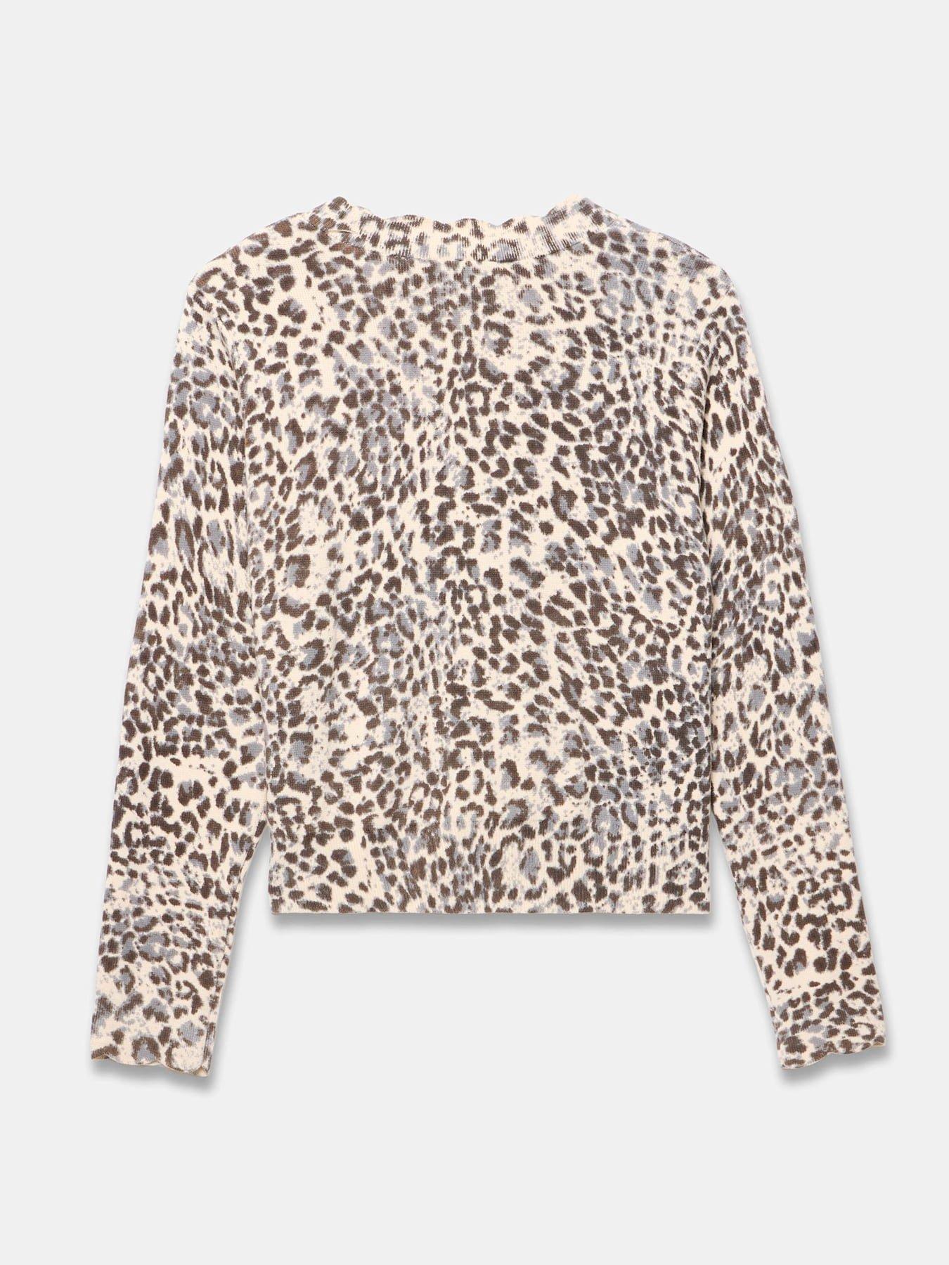 Image 5 of 6 of Mint Velvet Leopard Print Cardigan - Cream