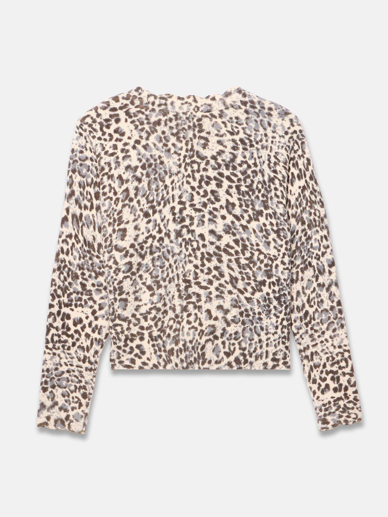 Image 6 of 6 of Mint Velvet Leopard Print Cardigan - Cream