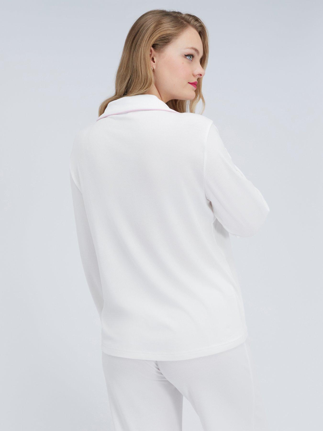 Image 2 of 4 of Boux Avenue Rib Modal Revere Top - White
