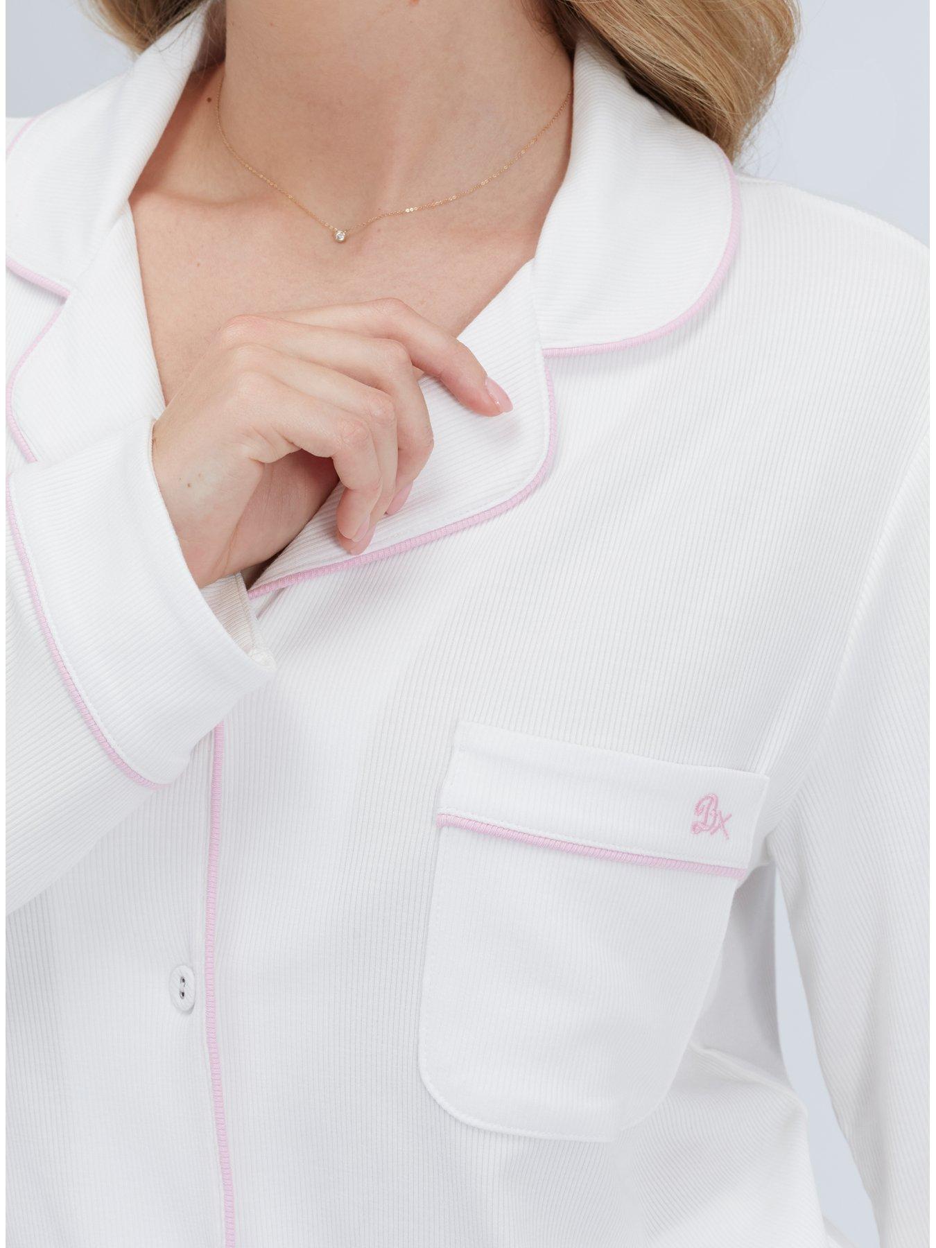 Image 4 of 4 of Boux Avenue Rib Modal Revere Top - White