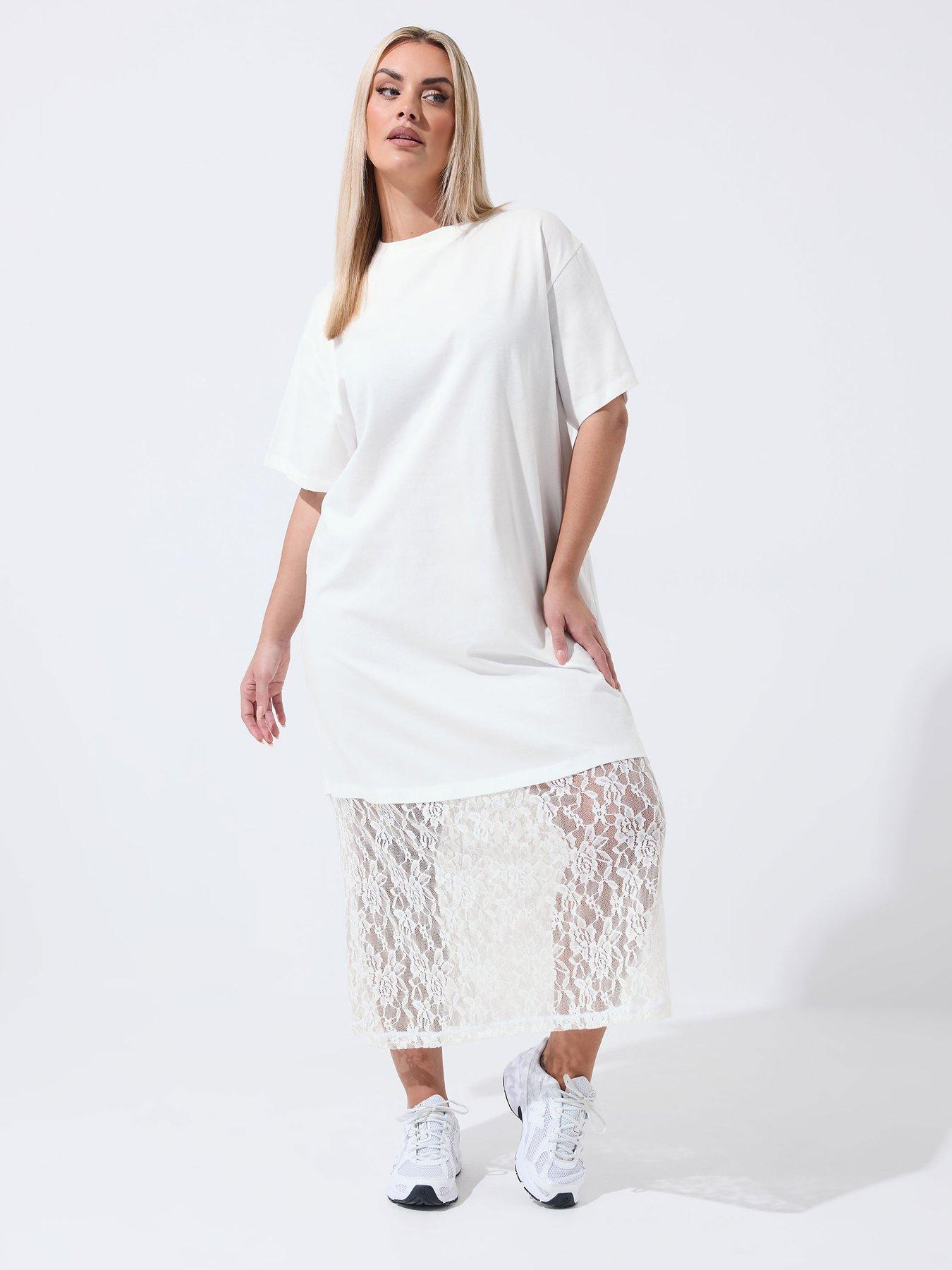 Yours Curve Cotton Lace Dress